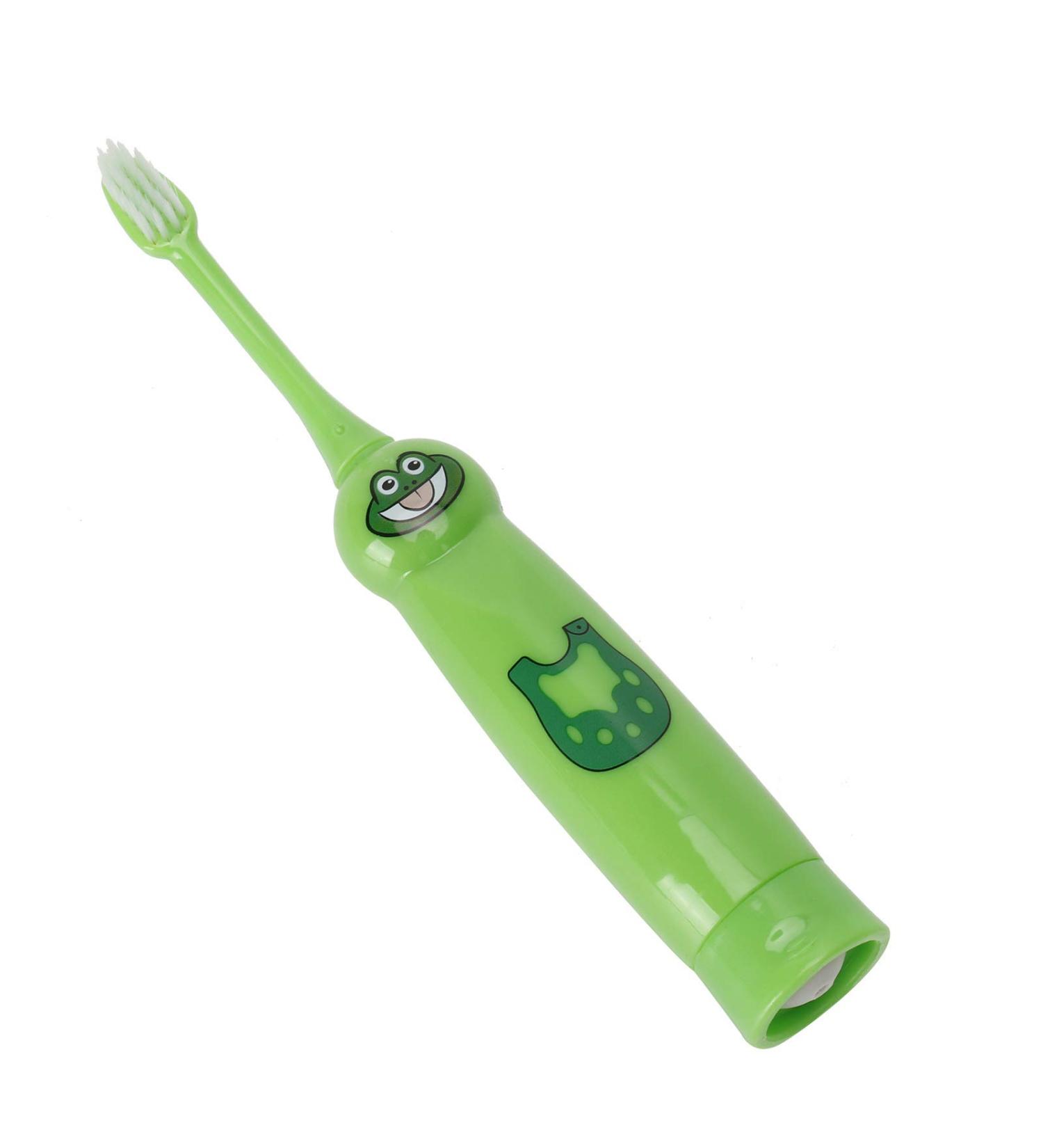 Sweet Electric Children's Toothbrush - Waterproof Green Frog Gift with Soft PBT Bristles | 1-Pack - Buy Online on GoSupps.com