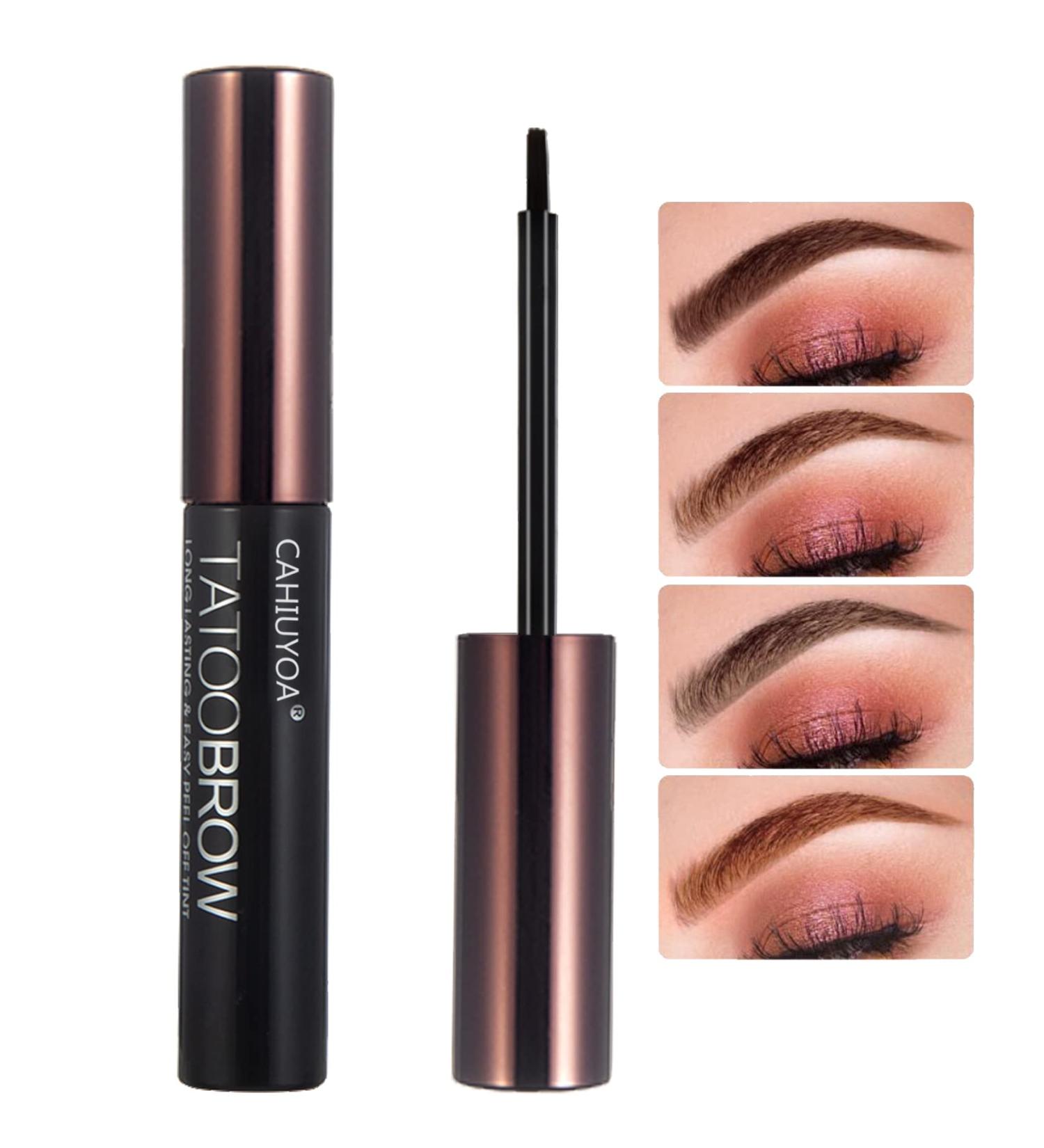 CAHIUYOA Peel Off Tattoo Eyebrow Gel - Long-Lasting Waterproof Makeup for Natural Elegant Brow Tattoo - Brown - Buy Online on GoSupps.com