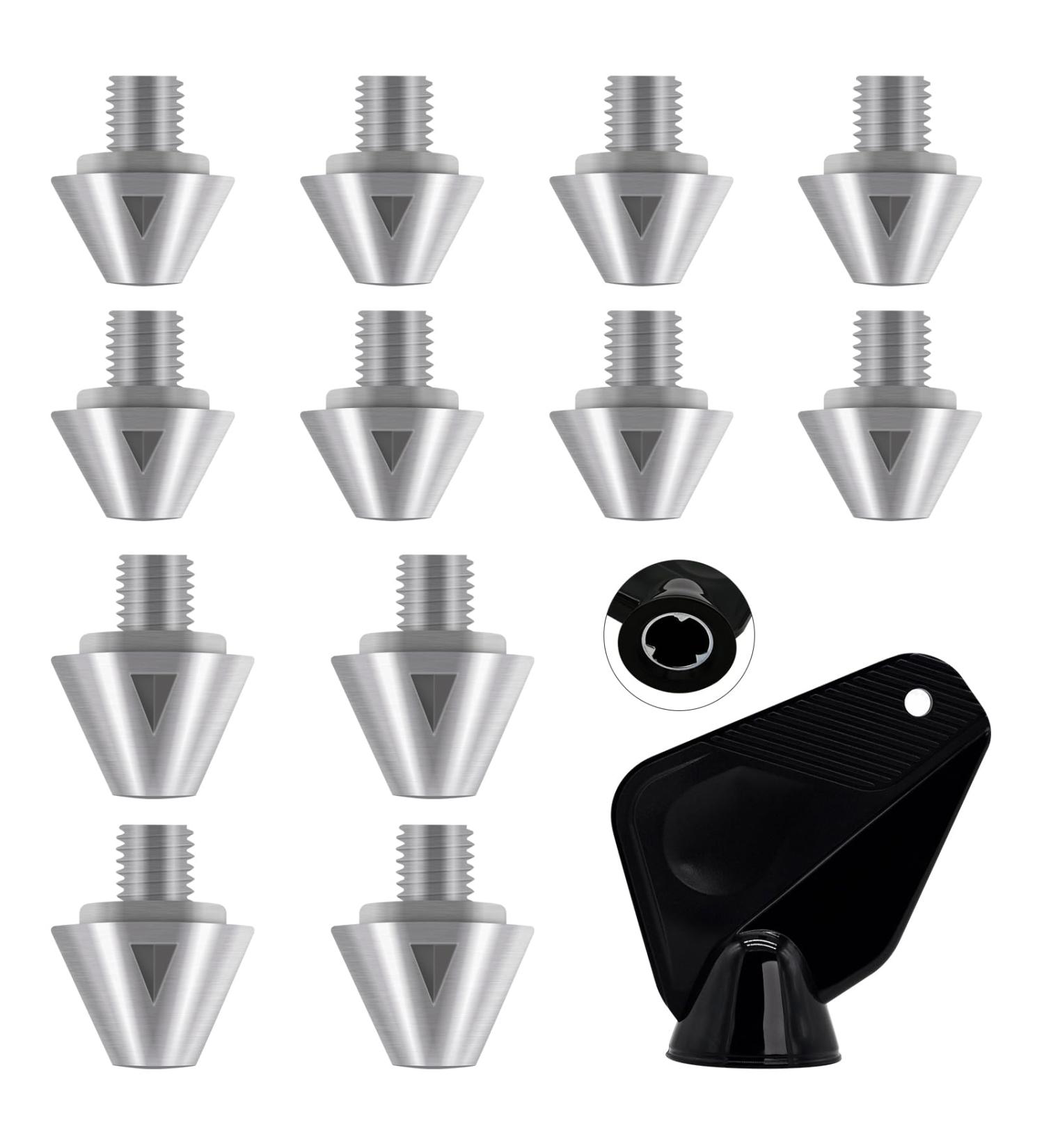 Artanchao Silver Studs for Adidas Football Spikes - M6 8 x 8mm & 4 x 11mm - Unisex Adult Wrench Included - Buy Online on GoSupps.com