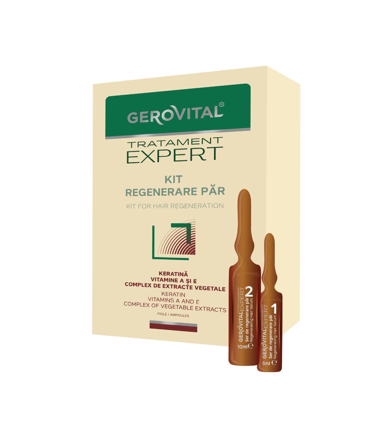 GEROVITAL Hair Growth Serum Kit - 20 Ampoules for Hair Regeneration Hydration & Hair Loss Prevention - Shop Internationally - Buy Online on GoSupps.com