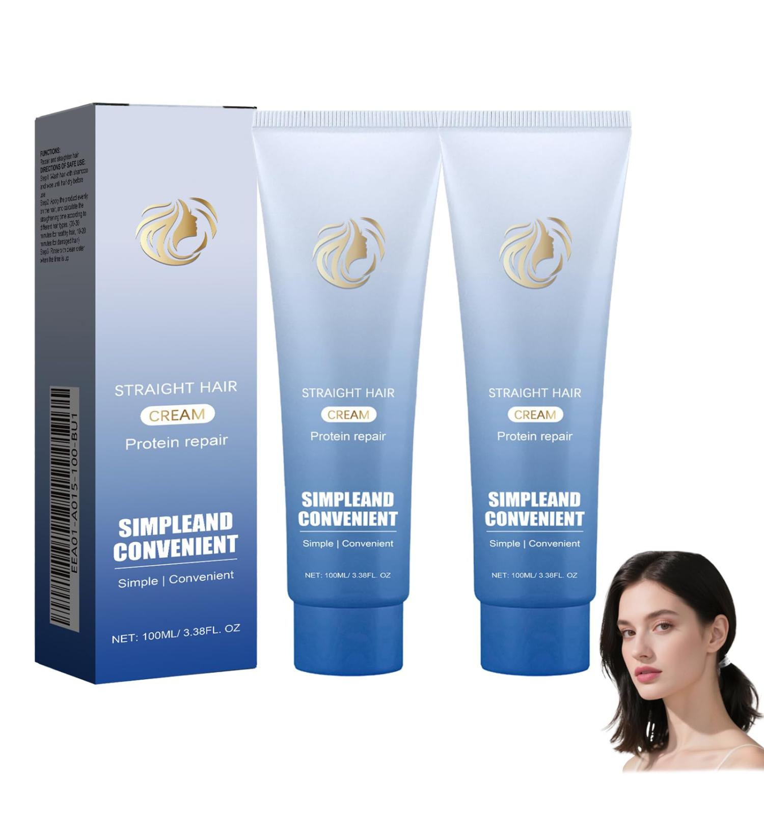 YUNFAX Hair care cream 100 ml fast smoothing frizz control and shiny silk finish styling treatment for curly frizzy wavy hair suitable for women and all hair types improves 2 pieces - Buy Online on GoSupps.com