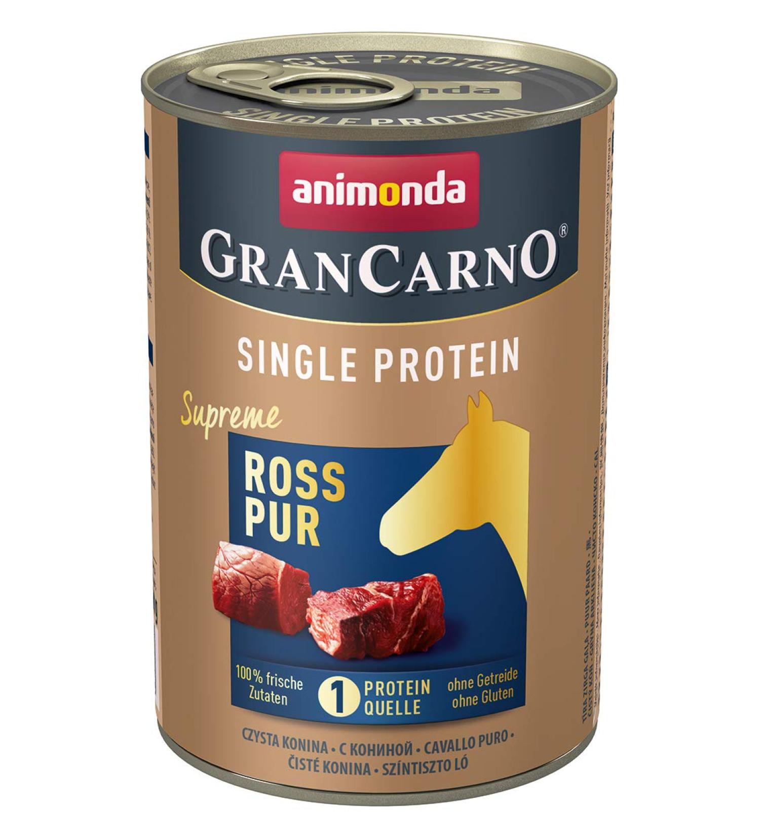 animonda Gran Carno adult Superfoods dog food wet food for adult dogs pure Ross 6 x 400 g Pure Ross 400 g (pack of 6)