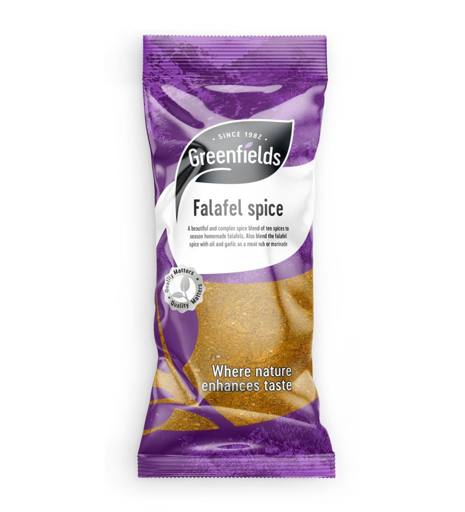 SINCE 1982 . GREENFIELDS Falafel Ground Spice Mix 75 g Greenfields