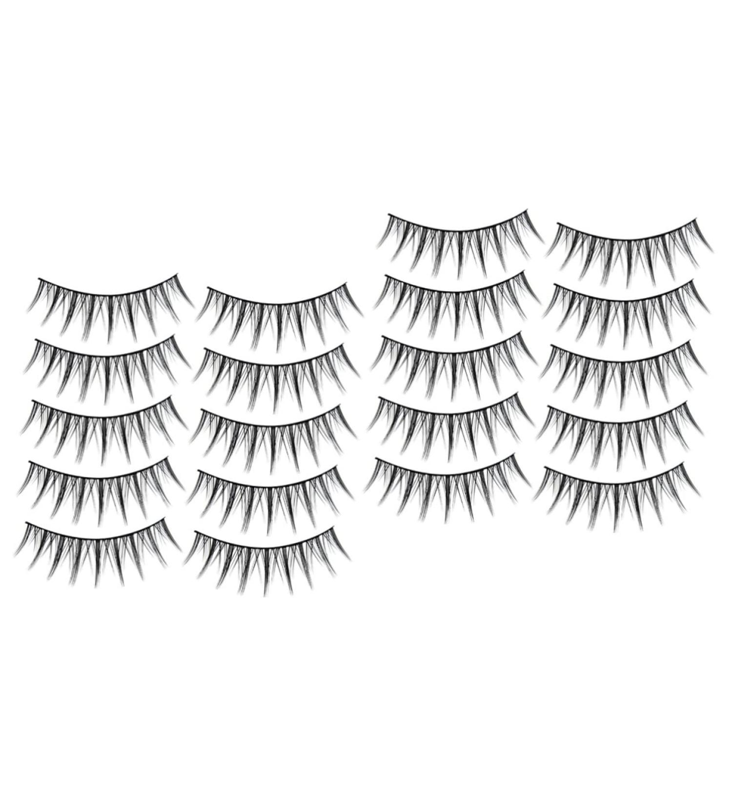 POPETPOP Mango 20 Pairs Fake Eyelashes Natural False Eyelashes False Lashes Women Eyelashes Lashes That Look Like Extensions Washing Capsules Soft Light Eye Lashes Japanese Fiber Set - Buy Online on GoSupps.com