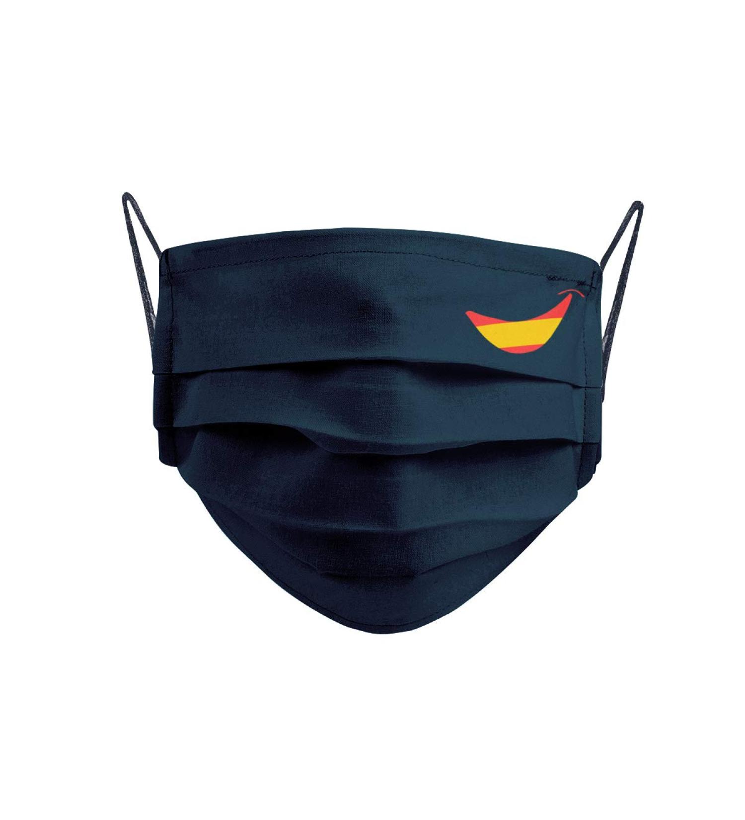 Cencibel Smart Casual Mask - Spanish Flag Smile Navy Blue - One Size - International Shipping - Buy Online on GoSupps.com