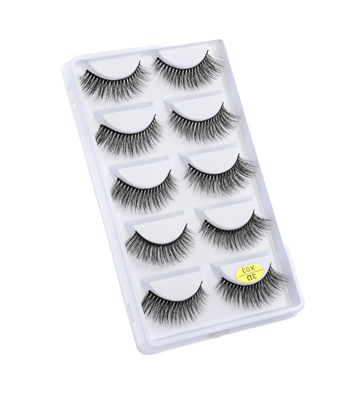 UAMOU Mink Eyelashes 10/50/100 Boxes Fluffy 3D Mink Lashes Makeup Natural Long Volume False Eyelashes Bulk Faux Cils Custom Cheerfully (Color : 5 Pairs X03 Size : 100 Boxes) - Buy Online on GoSupps.com