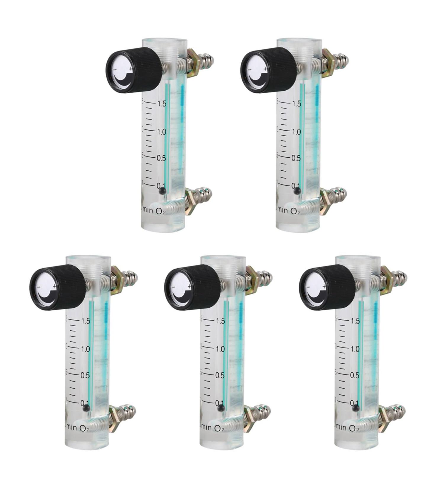 Kikolufy 5X 0.1-1.5LPM 1.5L Oxygen Flow Meter Flowmeter with Control Valve for Oxygen Air Gas - Buy Online on GoSupps.com