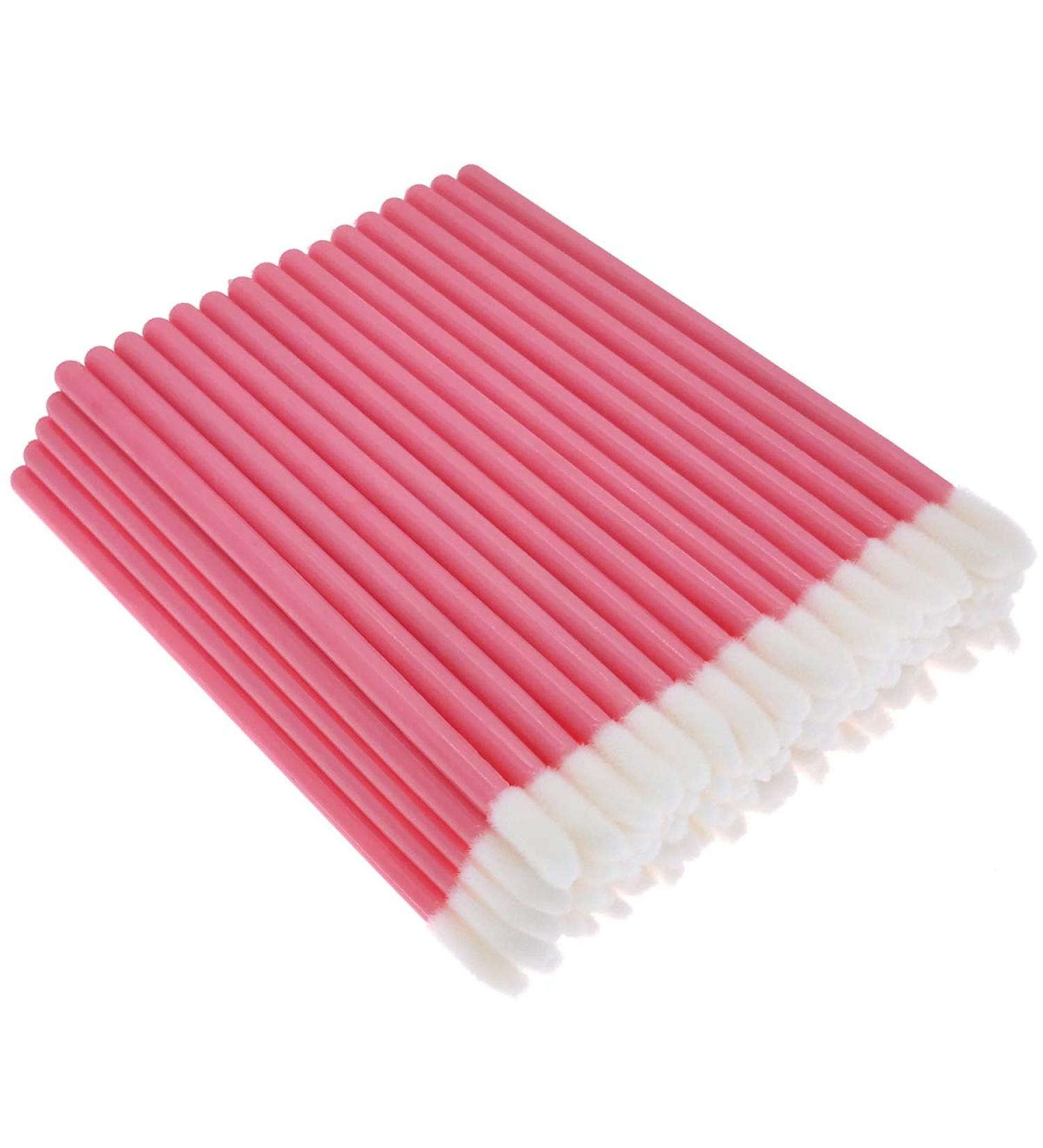 100 Pcs Disposable Lip Brushes - Pink Makeup Applicator Tools for Lipstick & Lip Gloss | Perfect for Beauty Kits - Buy Online on GoSupps.com