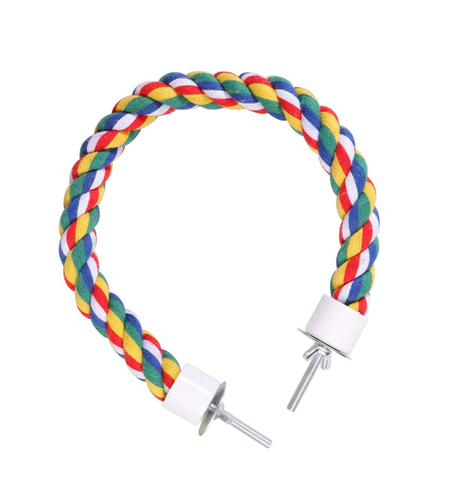 Balacoo Bird Perch Rope Bungee Bird Toy Cage Parrot Chewing Toy (40cm) Size 1 - Buy Online on GoSupps.com