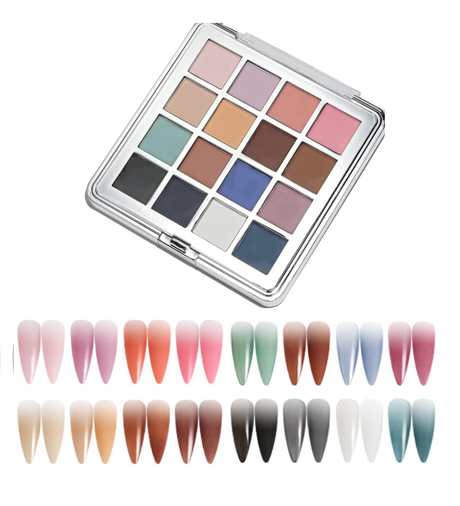 Nail Gradient Powder 16 Color Solid Magic Mirror Chrome Nail Powder Nail Glitter Dust Nail Pigment Powder for Gel Polish Nail Art Decoration (Mix-A) - Buy Online on GoSupps.com