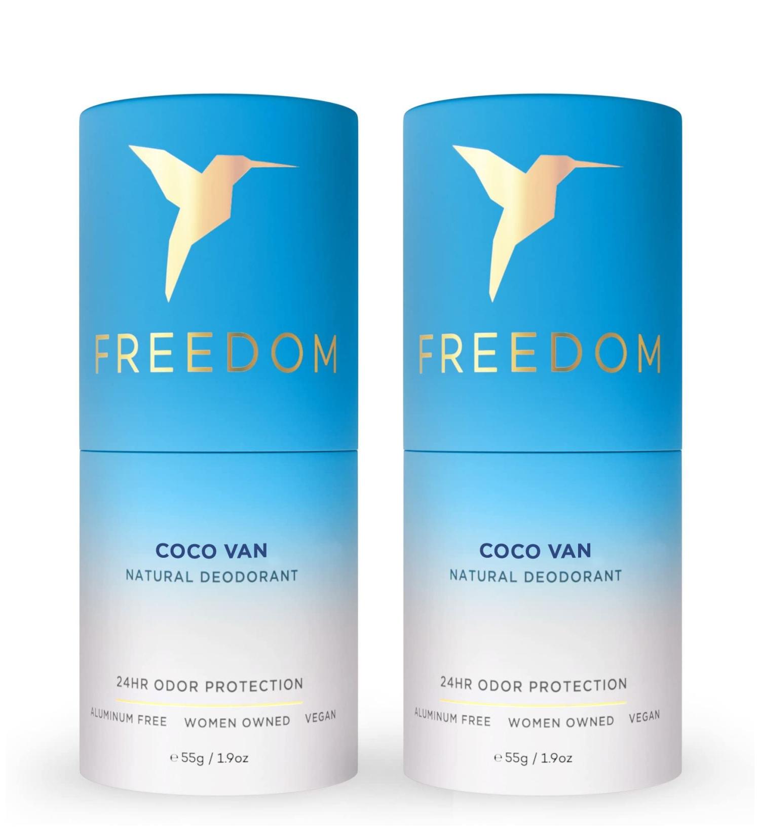 Freedom Deodorant | 100% Natural Deodorant for Women for Sensitive Skin Made Aluminum Free with Baking Soda and Essential Oils Lightening and Brightening | Coco Vanilla Eco Paper - 2 PACK Coconut Vanilla 0.95 Ounce (Pack of 2) - Buy Online on GoSupps.com