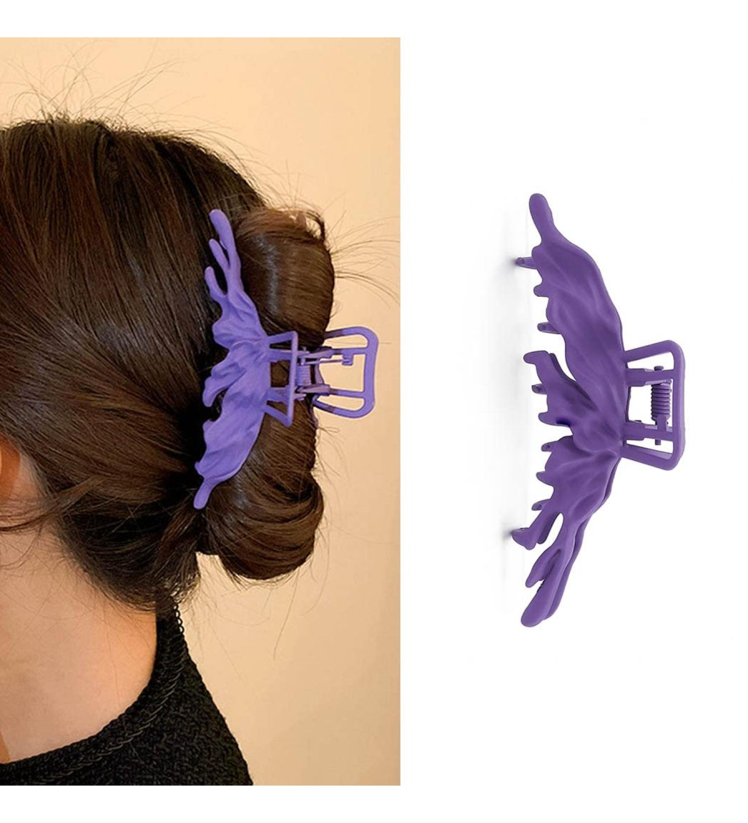 Bohend Large Purple Bow Hair Claw Clip - Non-Slip Metal Viscous Hair Accessories for Women & Girls | International Shipping Available - Buy Online on GoSupps.com