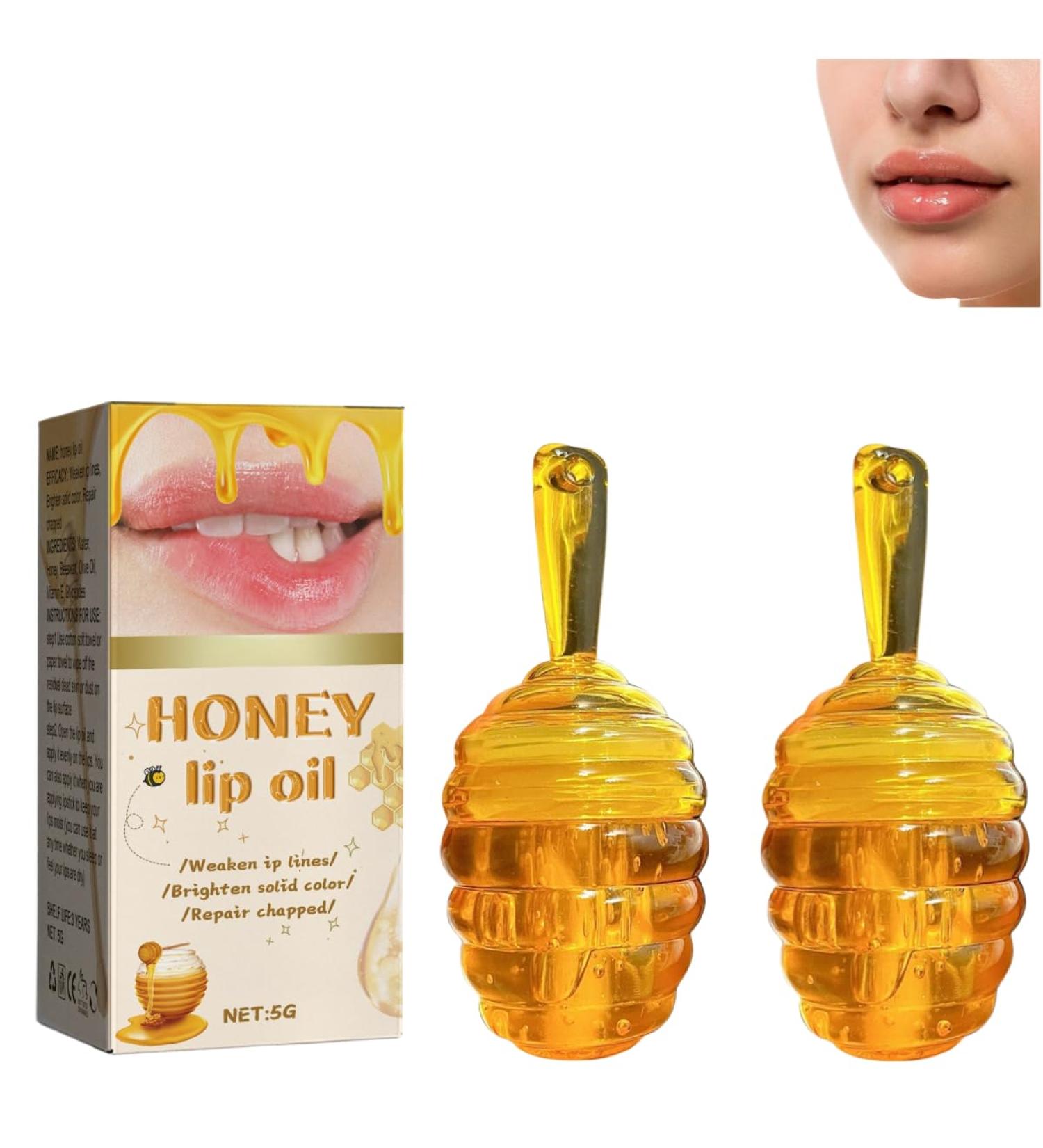 Honey Moisturizing Lip Oil Honey Moisturizing Lip Oil Moisturizing Lip Gloss Cracked Lip Care Oil Nourishing and Repairing Lip Lines Non-Sticky Hydr - Buy Online on GoSupps.com