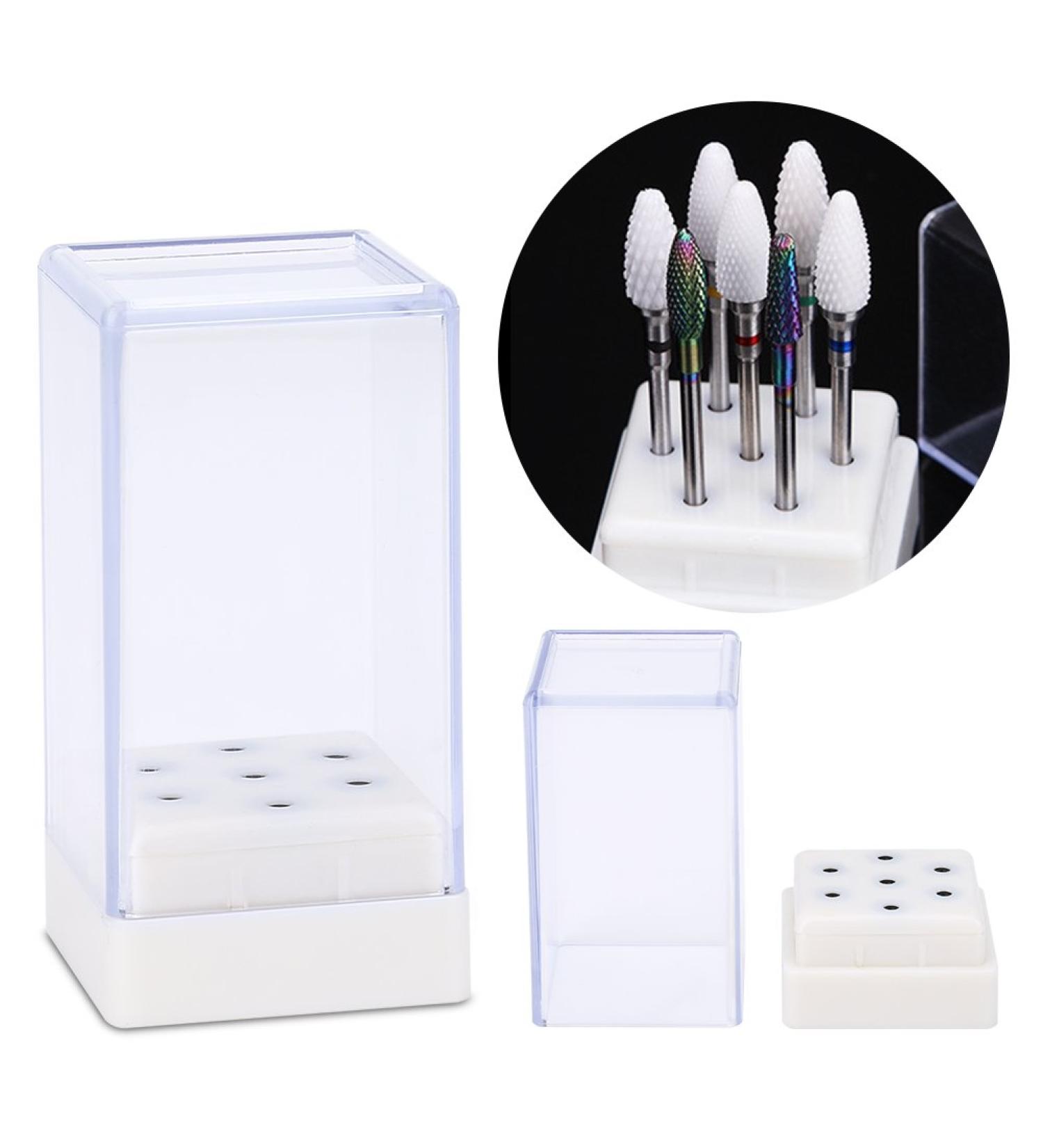 Yuyte 7 Holes Nail Drill Heads Bits Holder Organizer Box Container for Nail Grinding Heads Display - Buy Online on GoSupps.com