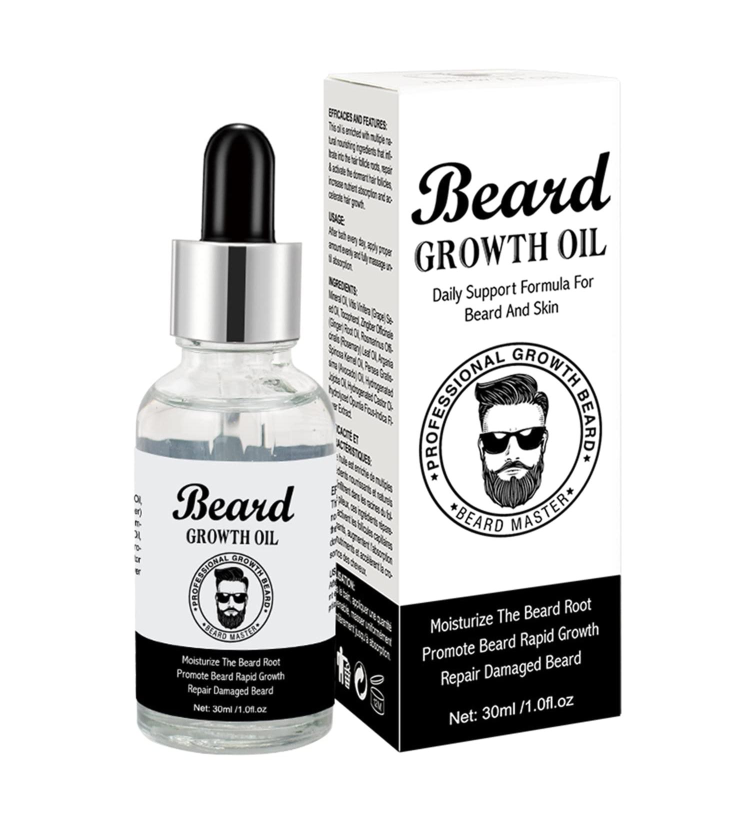 Buy Beard Growth Oil - Daily Support Formula for Moisturizing & Repairing Damaged Hair - 30ml - Buy Online on GoSupps.com