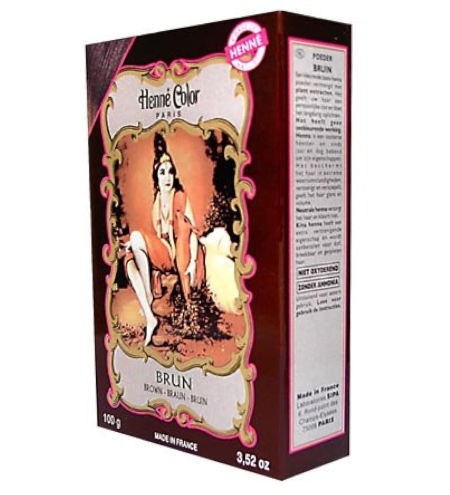 Henne Color Henna Powder Brown 100g (PACK OF 3) Brown 100 g (Pack of 3)