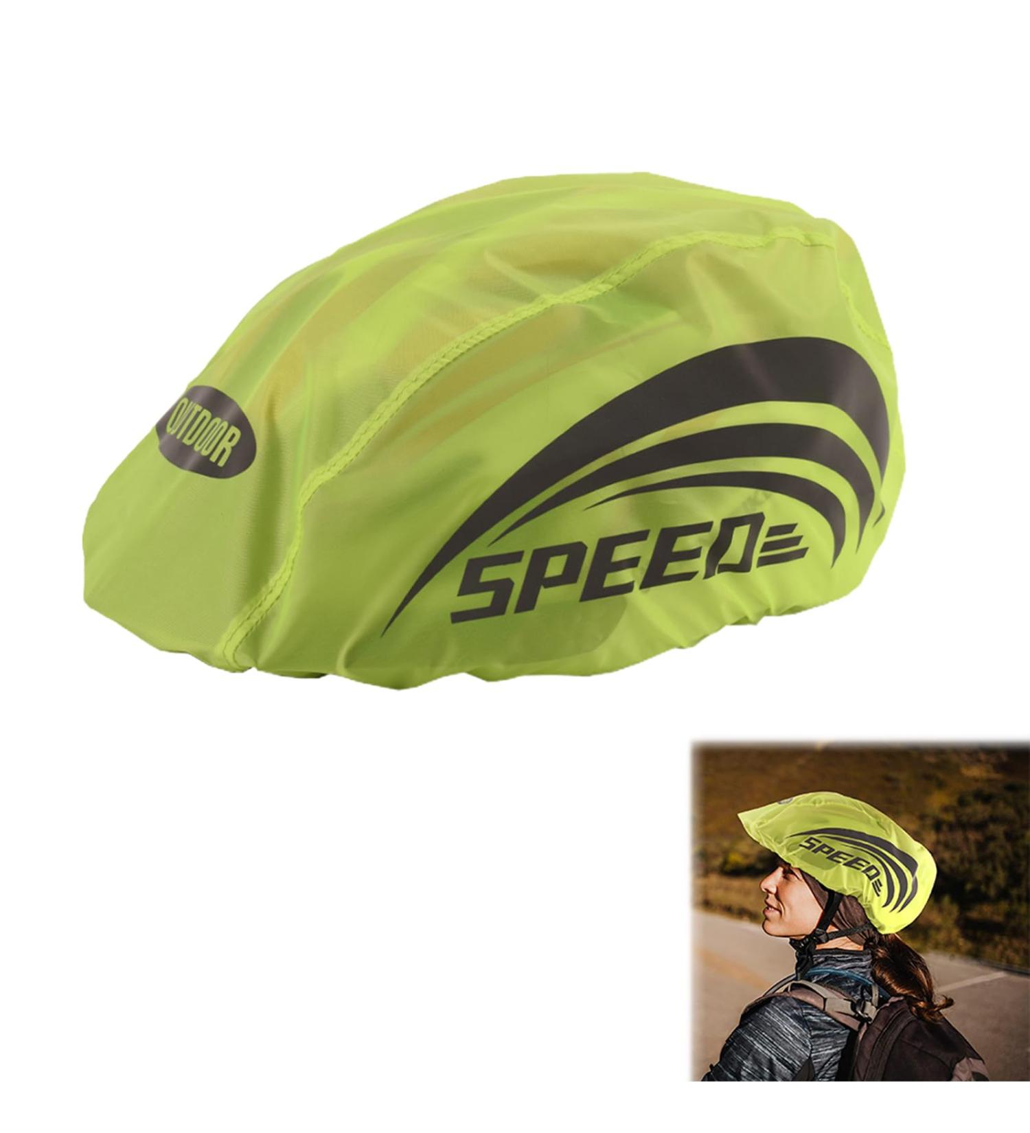 Cutially Waterproof Bicycle Helmet Cover | Reflective Rain Hood for Cycling | Perfect for Travel & Excursions - Buy Online on GoSupps.com