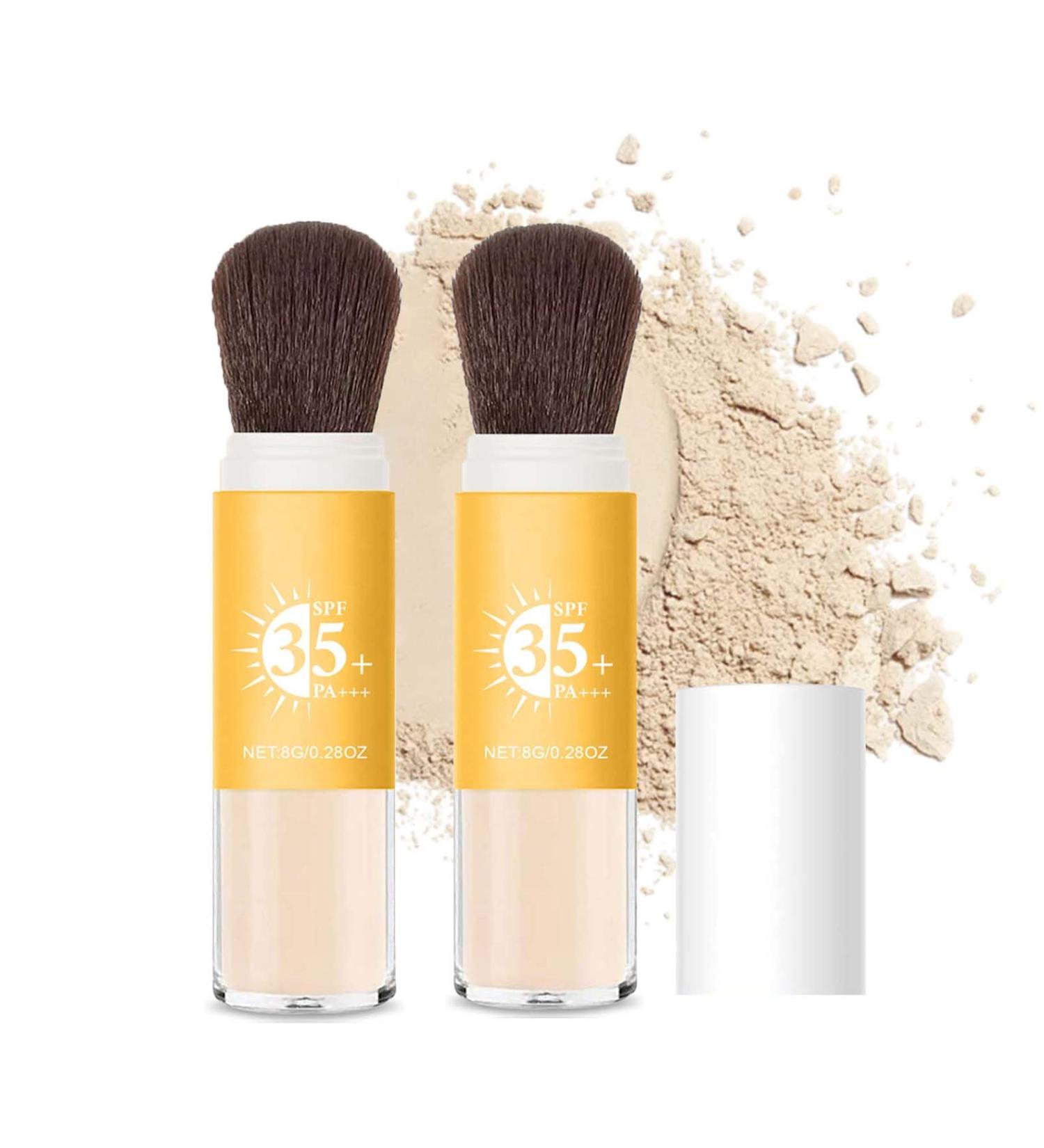 Clawrex Mineral Sunscreen Setting Powder SPF 35 sun protection scalp sun protection powder with brush oil control water resistant light and breathable mineral sun protection 2 - Buy Online on GoSupps.com