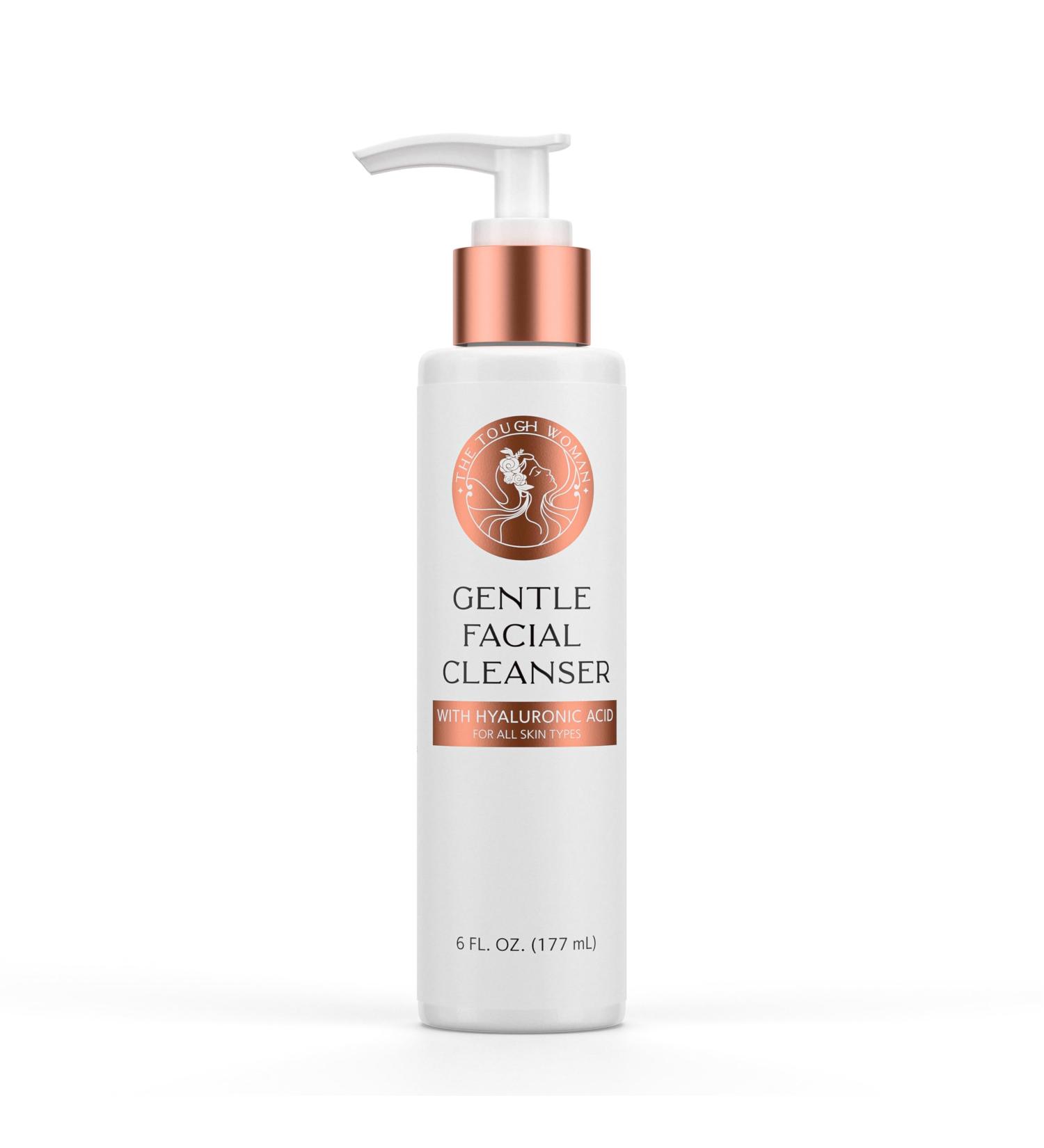 Gentle Face Cleanser with Hyaluronic Acid - Hydrating Exfoliating & Deep Pore Facial Cleanser Smooths & Softens Skin for All Skin Types - Oily Dry Sensitive Combination & Normal Skin Types - Buy Online on GoSupps.com