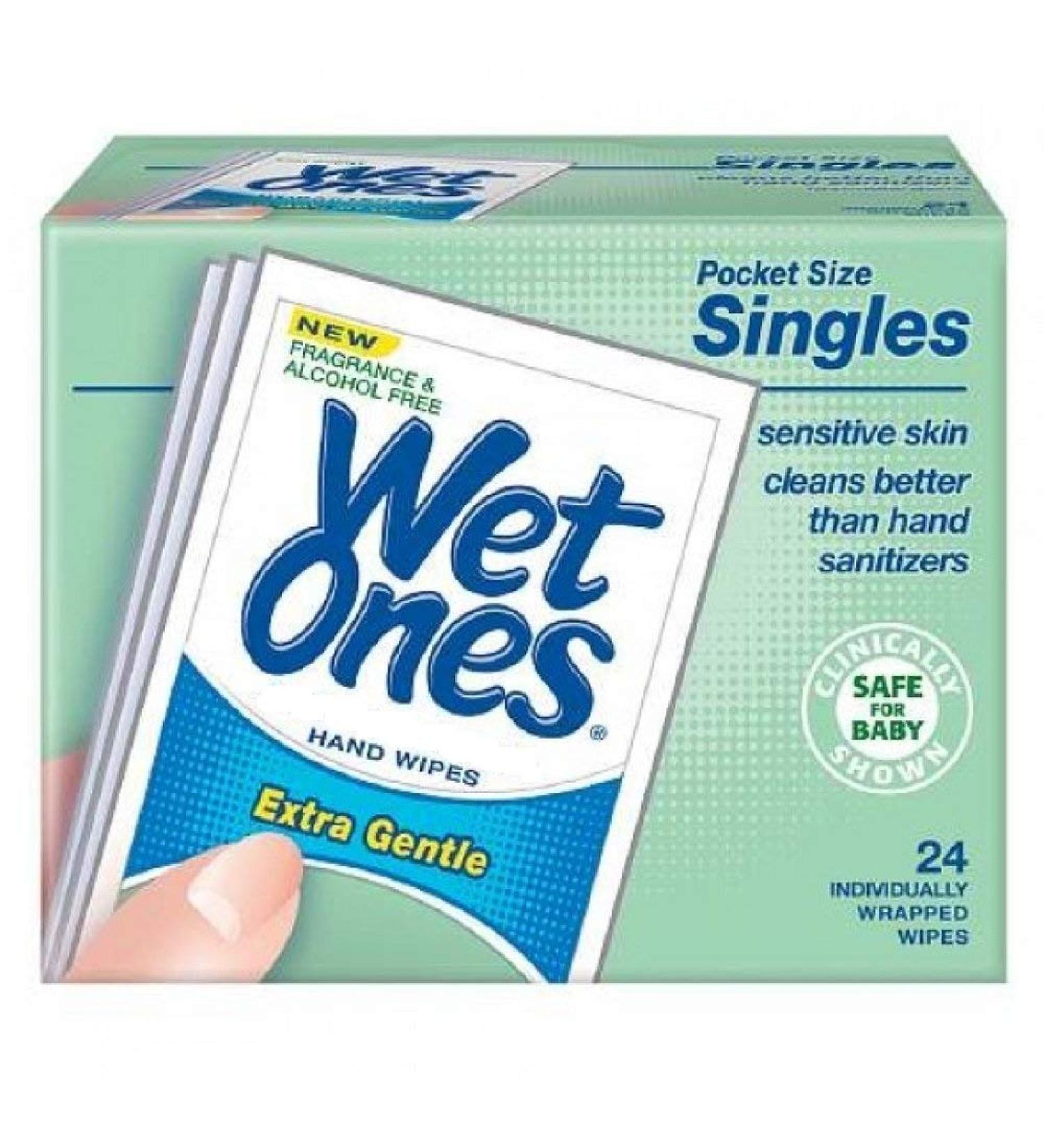 Wet Ones Sensitive Skin Extra Gentle Wipes Singles - 24 Count - Buy Online on GoSupps.com