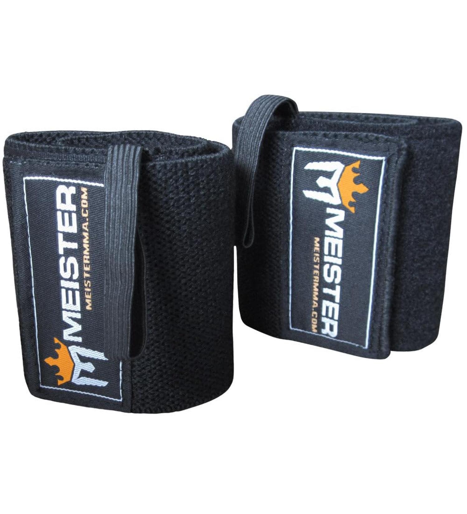 Meister wrist bandages with thumb loop elastic black