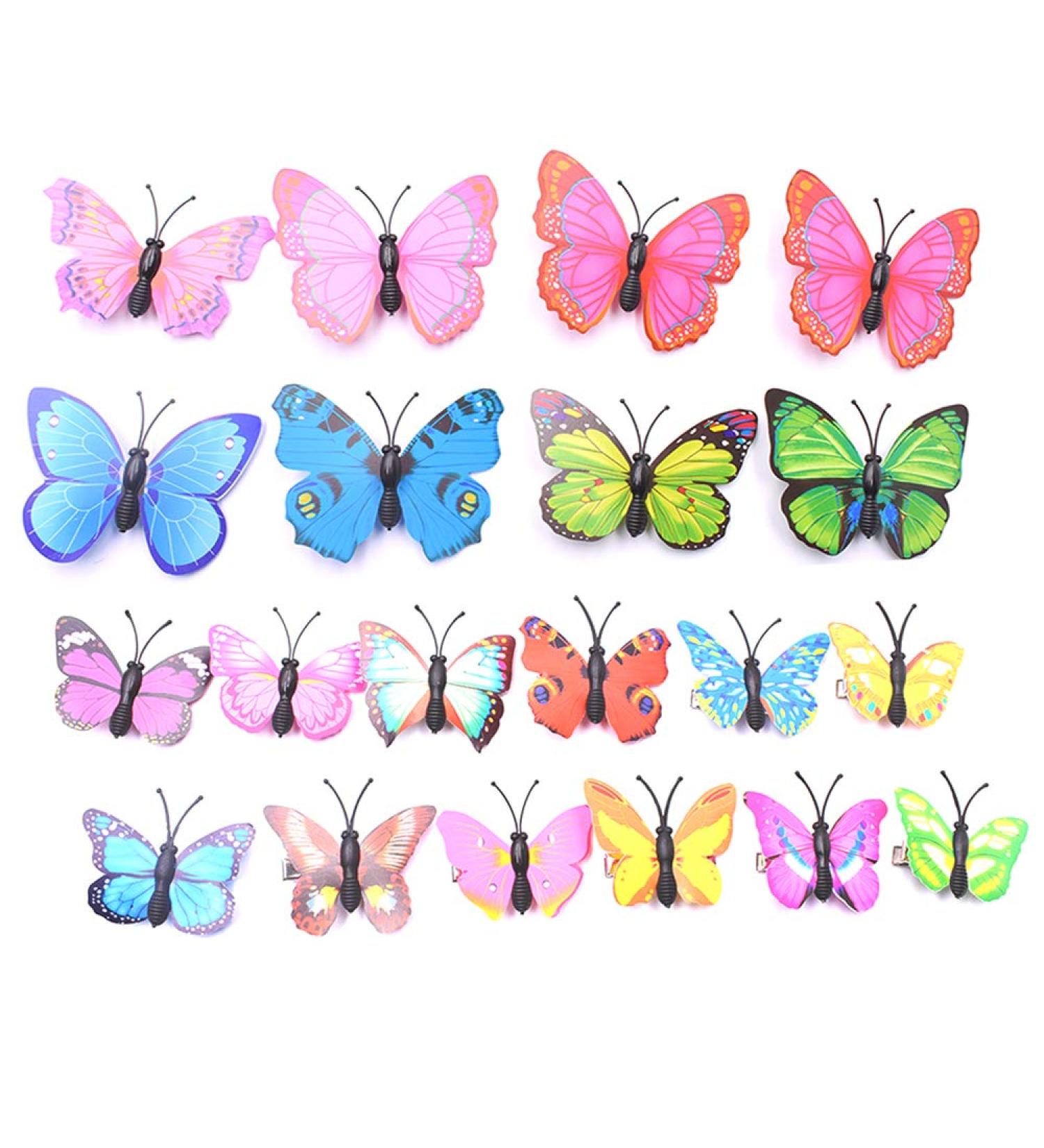 20 Colorful Butterfly Hair Clips - Glitter Baby & Toddler Clips for Girls & Women - International Shipping - Buy Online on GoSupps.com