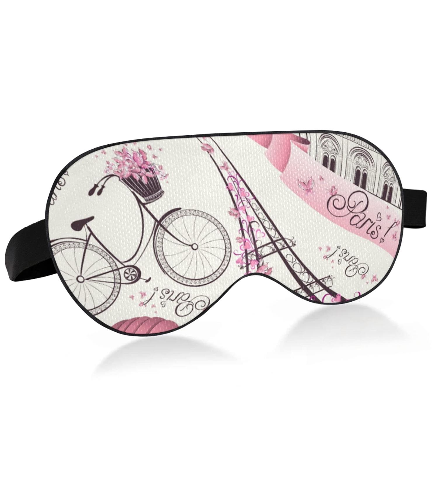 Xigua Breathable Sleeping Eye Mask - Cool Feeling Eye Cover for Summer Rest | Elastic Contoured Blindfold for Travel - Women & Men | Paris Eiffel Tower Design - Buy Online on GoSupps.com