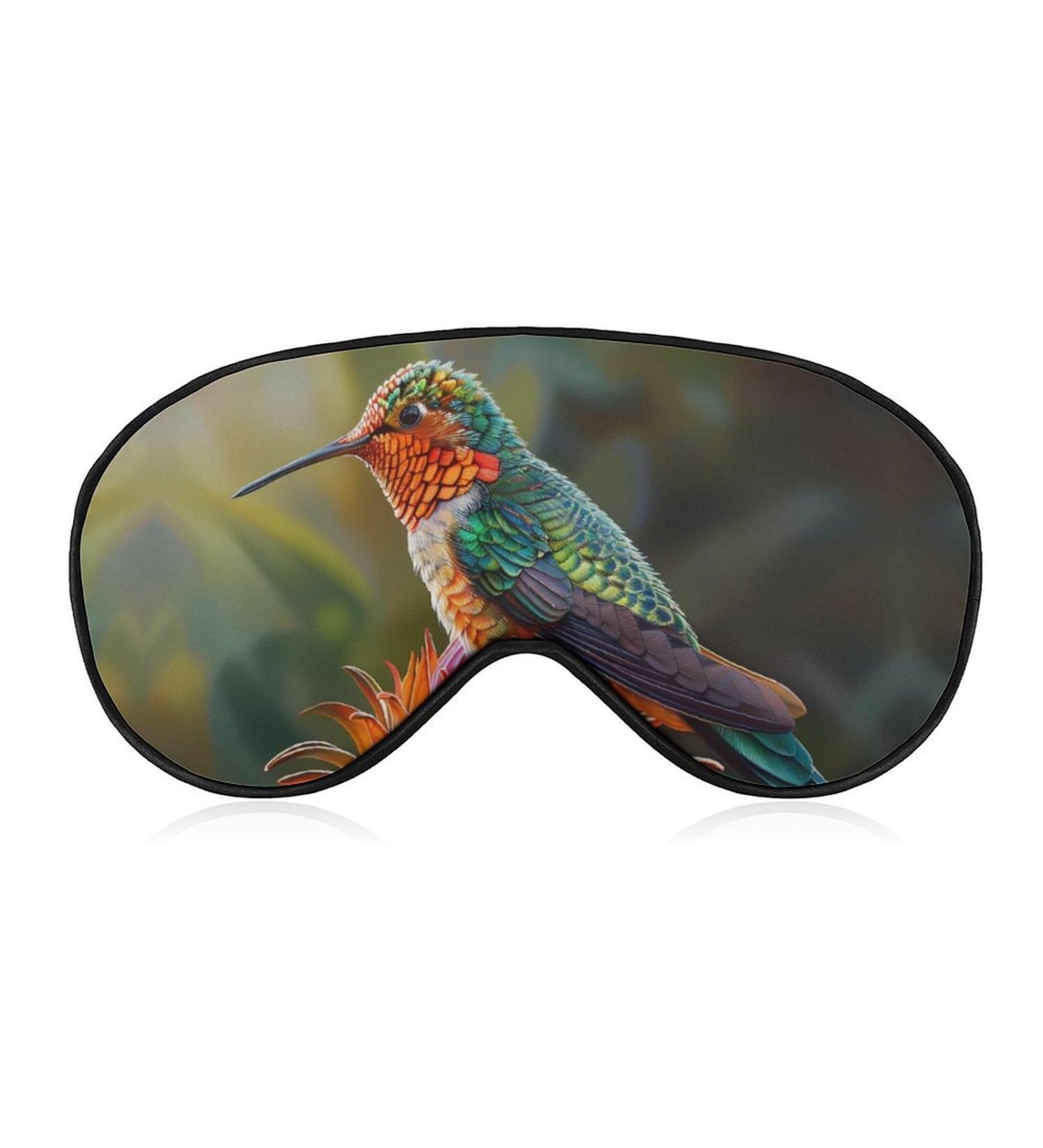 Hummingbird Funny Eye Mask | Soft Blindfold Cover & Adjustable Strap for Sleep & Travel - Buy Online on GoSupps.com