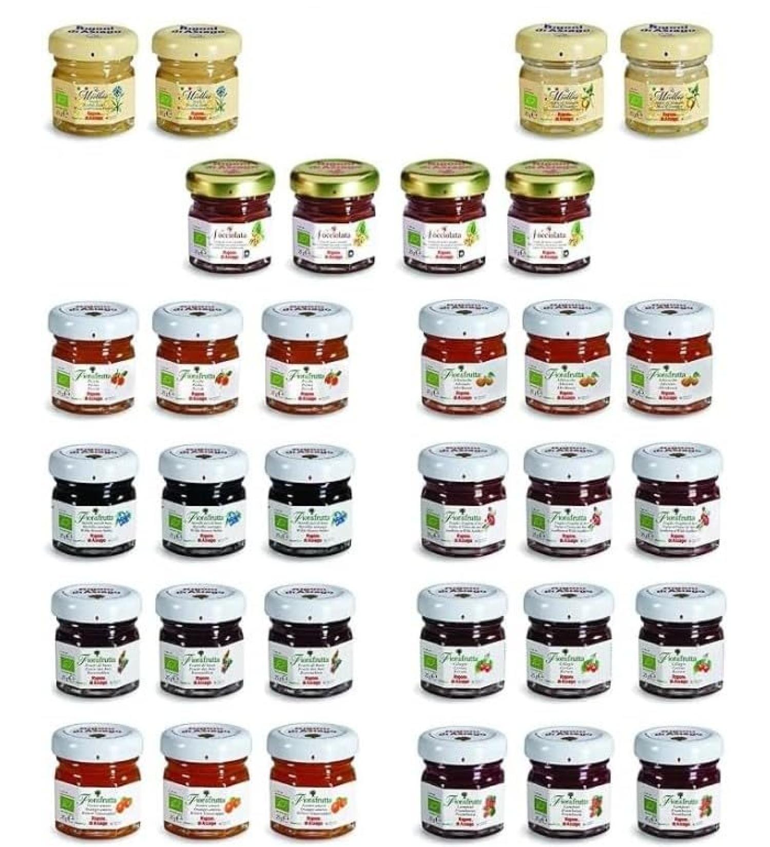 Rigoni di Asiago - Confitures Fiordifrutta BIO + 2 ar mes MielBio + Noisette - Buy Online on GoSupps.com