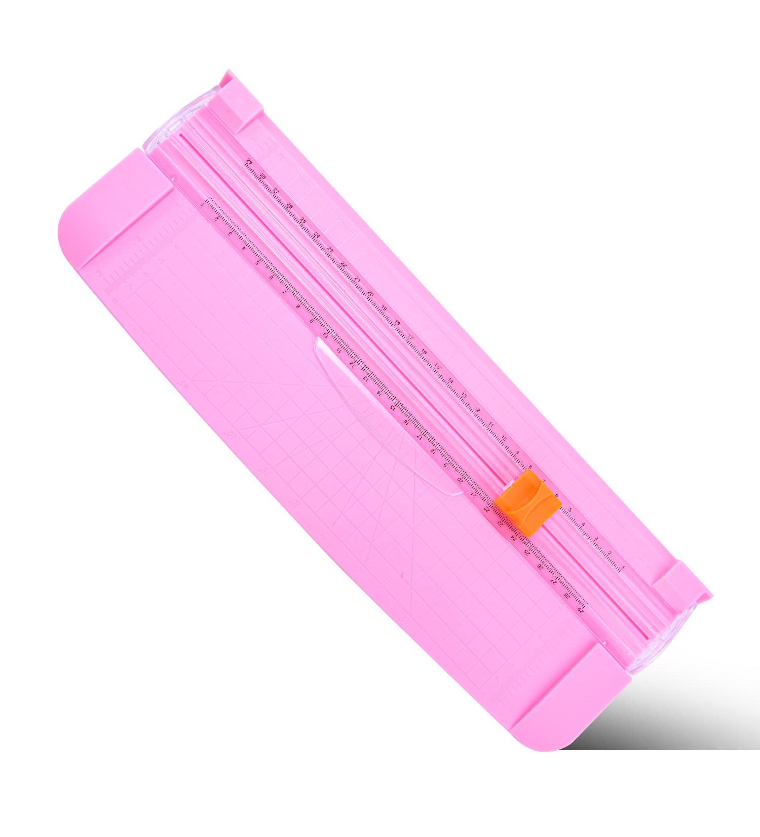Portable Paper Cutter Guillotine Paper Trimmer Scrapbooking with Security Safeguard for Standard Cutting of A2 A3 A4 A5 Paper  Photos or Labels - Pink - Buy Online on GoSupps.com