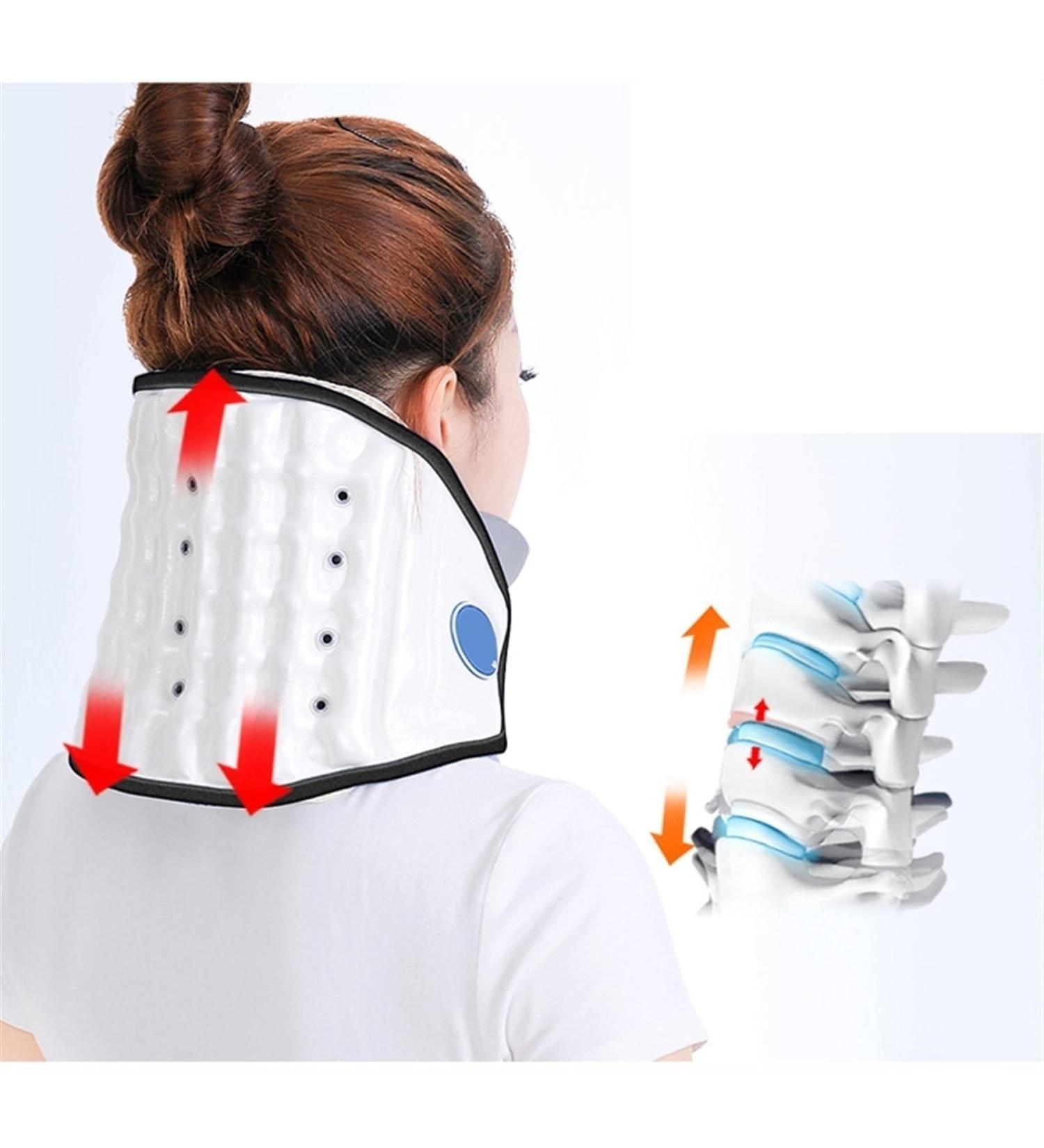 Alkani Portable Neck Traction Device for Cervical Pain Relief - Comfort & Support (White) - Buy Online on GoSupps.com