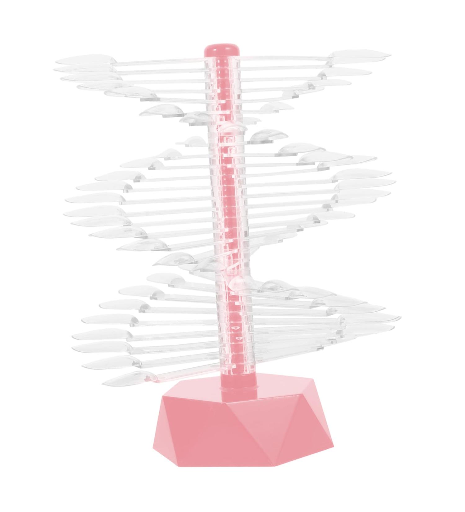 VINTORKY Nail Display Stand Holder Nail Stands for Nail Art Spiral Nail Tips Stand Nail Stand Display Spiral Nail Tips Holder Nail Practice Holder Nail Art Supply Manicure Bracket Acrylic 6.2x6.2cm Pink - Buy Online on GoSupps.com