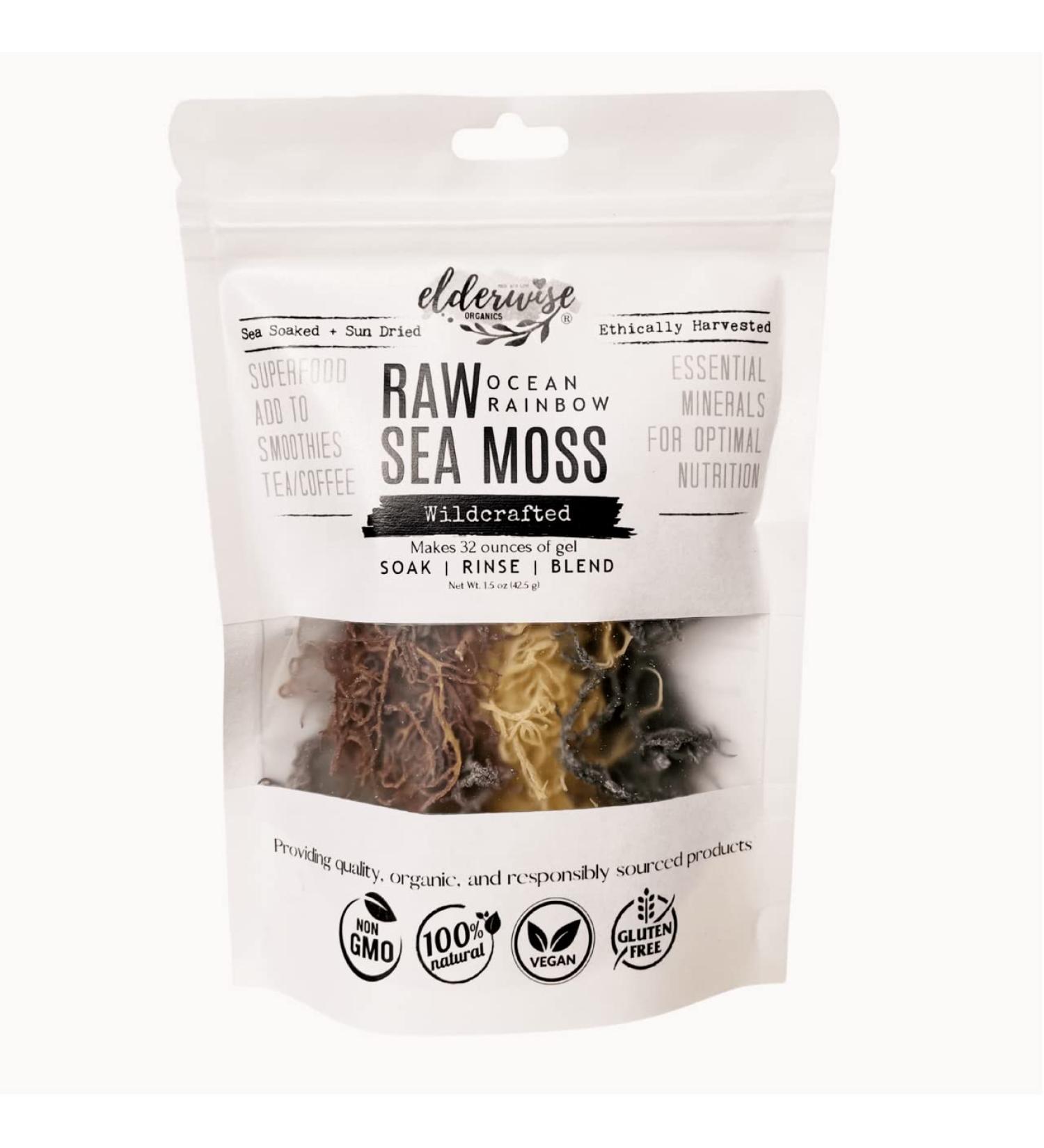 Rainbow Sea Moss Gel - 32oz, Raw, Non-GMO, Sundried, Mineral Rich, Wildcrafted - Buy Online on GoSupps.com