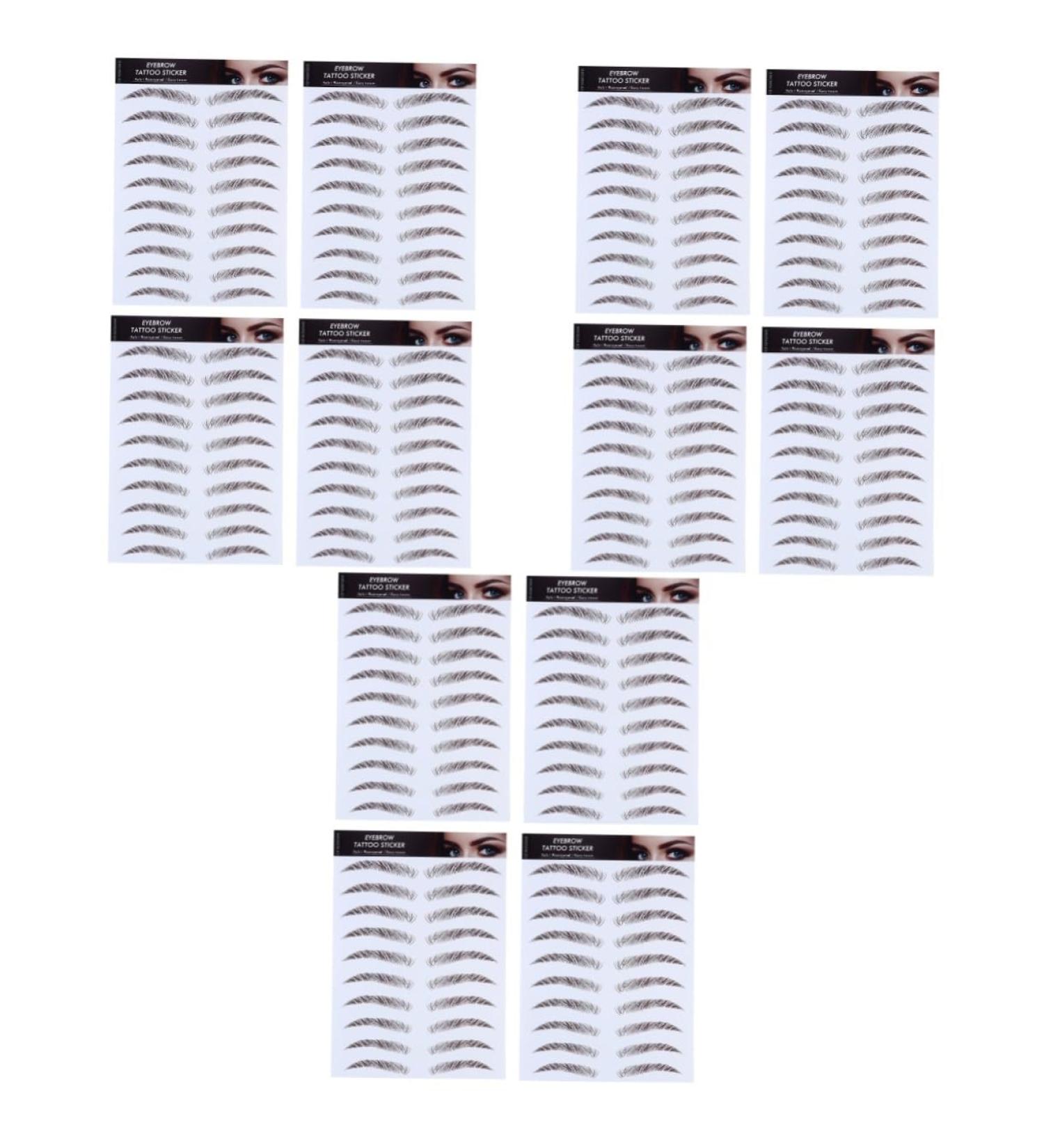 Beavorty 12 Pcs Eyebrow Stickers Hair-like Eyebrows Eyebrow Transfer Stickers Cosmetic Eyebrow Trimming 6d - Buy Online on GoSupps.com