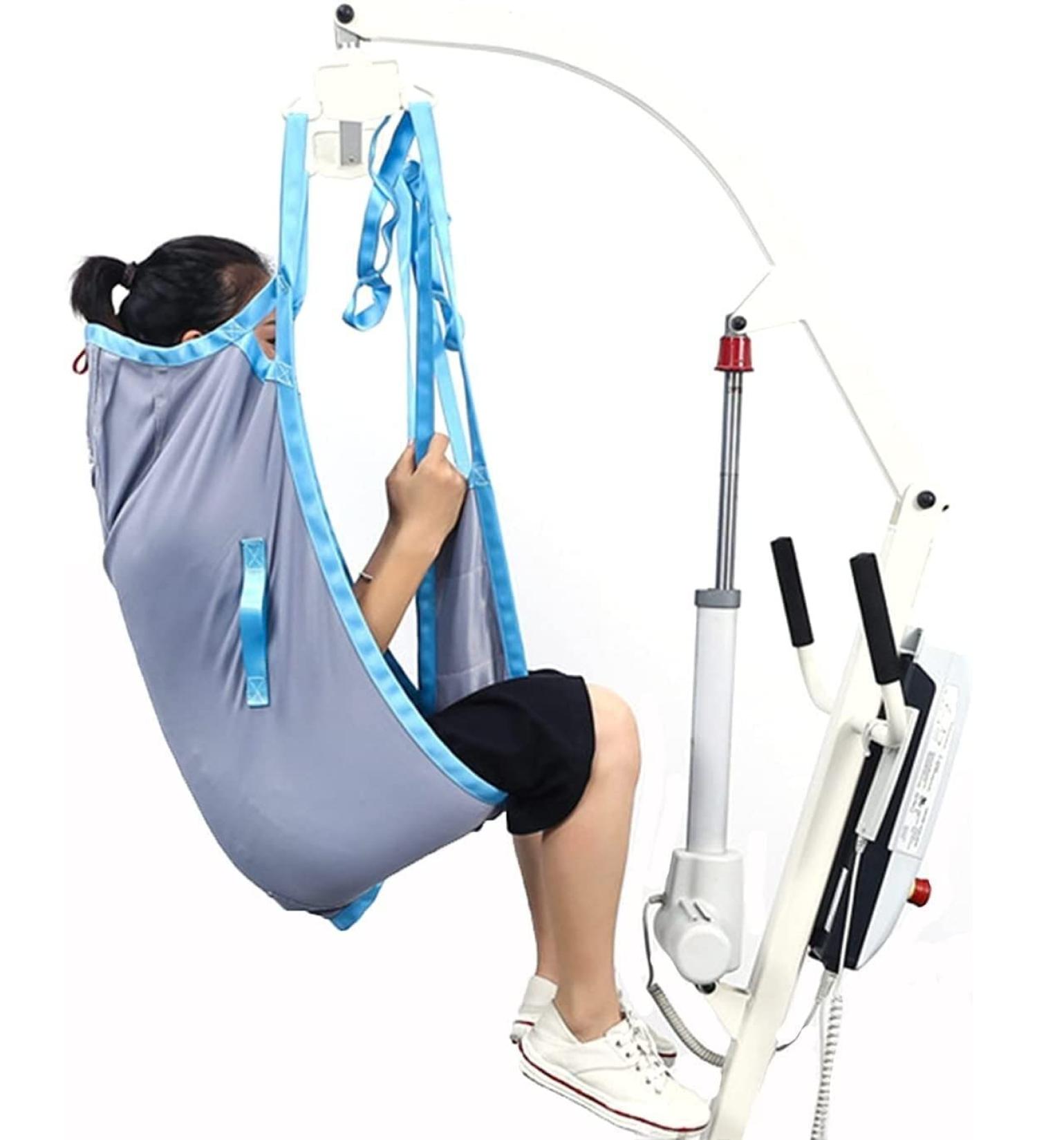 Patient Lift Toileting Sling for Hoist Divided Leg Sling Reusable Professional Sitting Transfer Belt Patient Lifter Bariatric Handicap Lift for Patient Elderly 0627 Blue Large - Buy Online on GoSupps.com