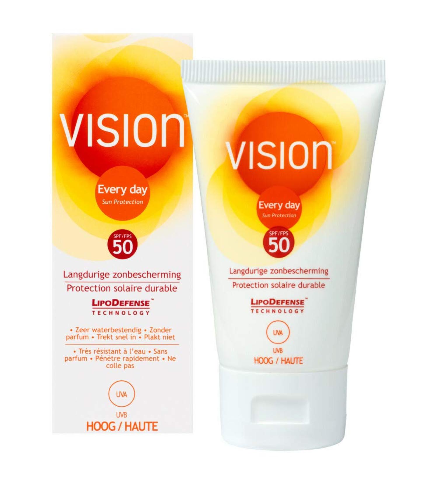 Vision Every Day Sun Protection LSF 50 - Long-Lasting Flood-Resistant SPF 50 for Ultimate Sun Defense (50 ml) - Buy Online on GoSupps.com