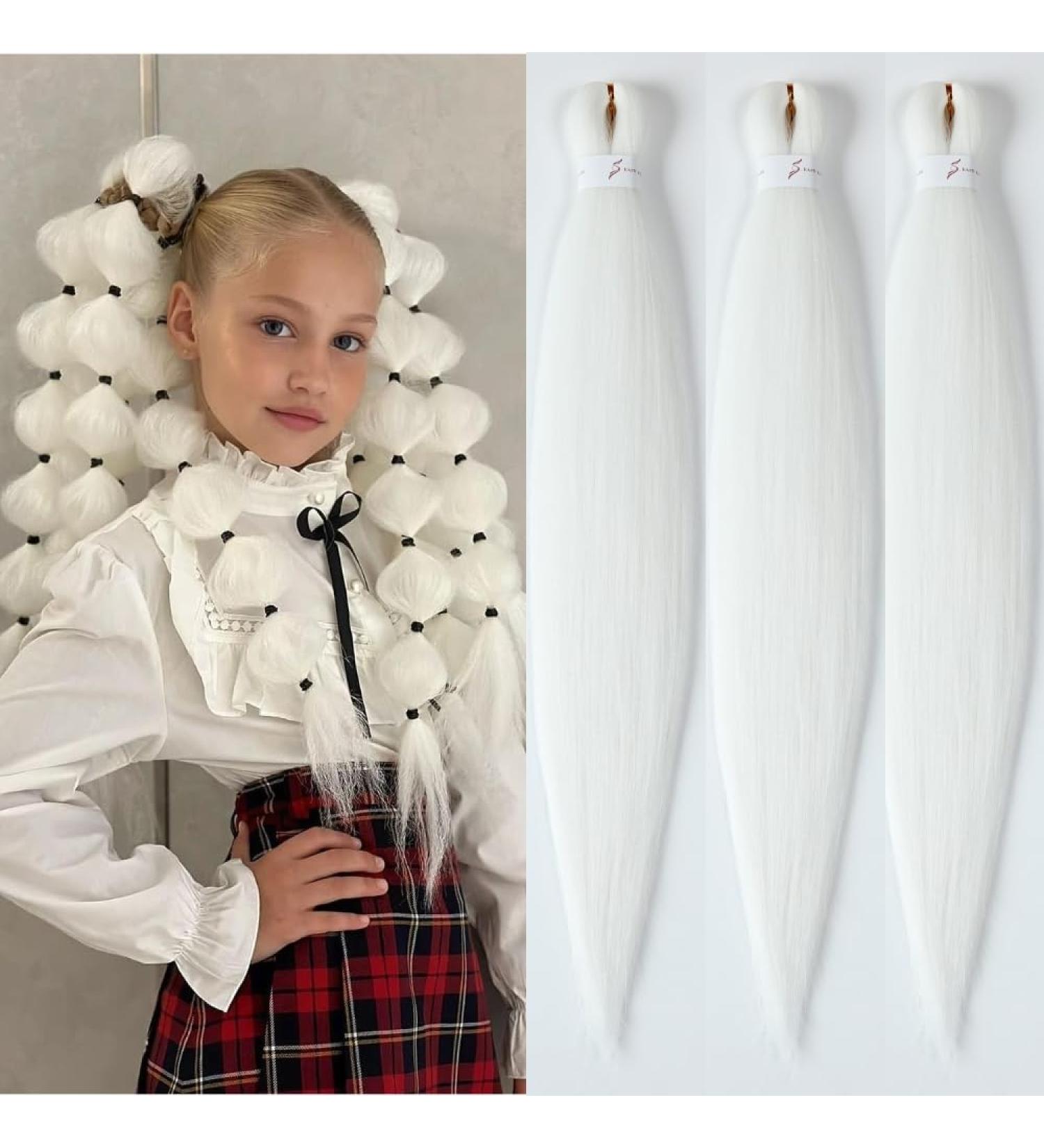 YDDM 20 Inch Pre Stretched Braiding Hair Extensions - 3 Packs Jumbo White Art Hair for Braids (60#) - Buy Online on GoSupps.com