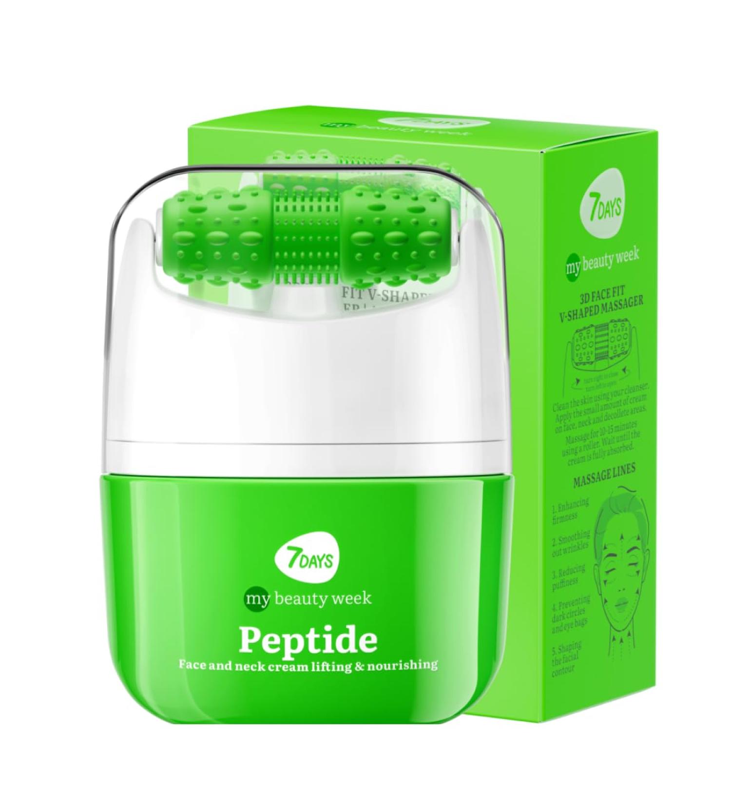  7Days 7Days Peptides Face Cream + Rejuvenating Massage Device - Lifting and Moisturizing - Firms Wrinkles Korean Antioxidant Cosmetic Anti-Aging Oily and Rough Skin 40ml - Buy Online on GoSupps.com