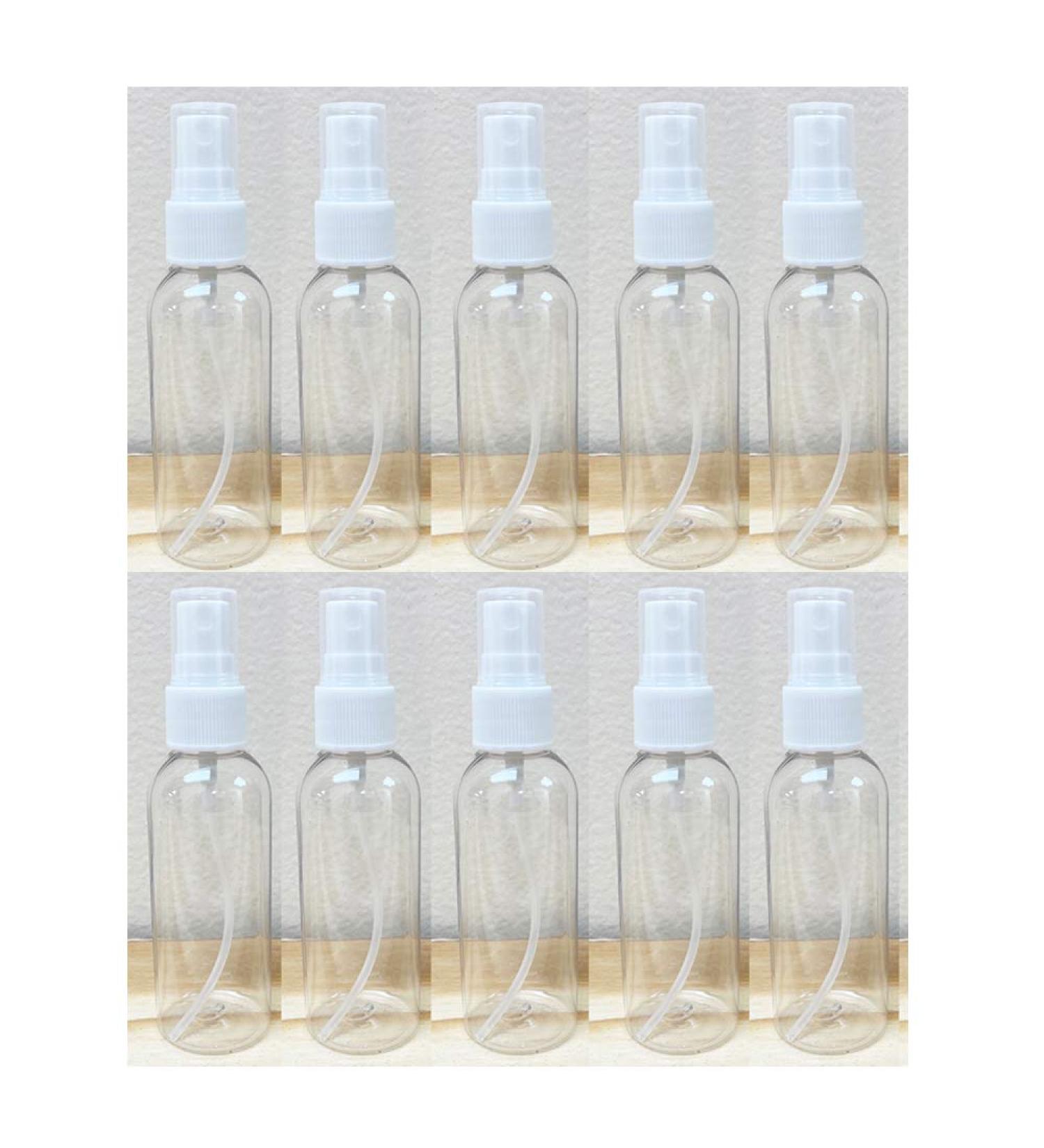 10 Clear Spray Bottles 2.7oz - Refillable PET Travel Mist Pumps - TSA Approved - Buy Online on GoSupps.com