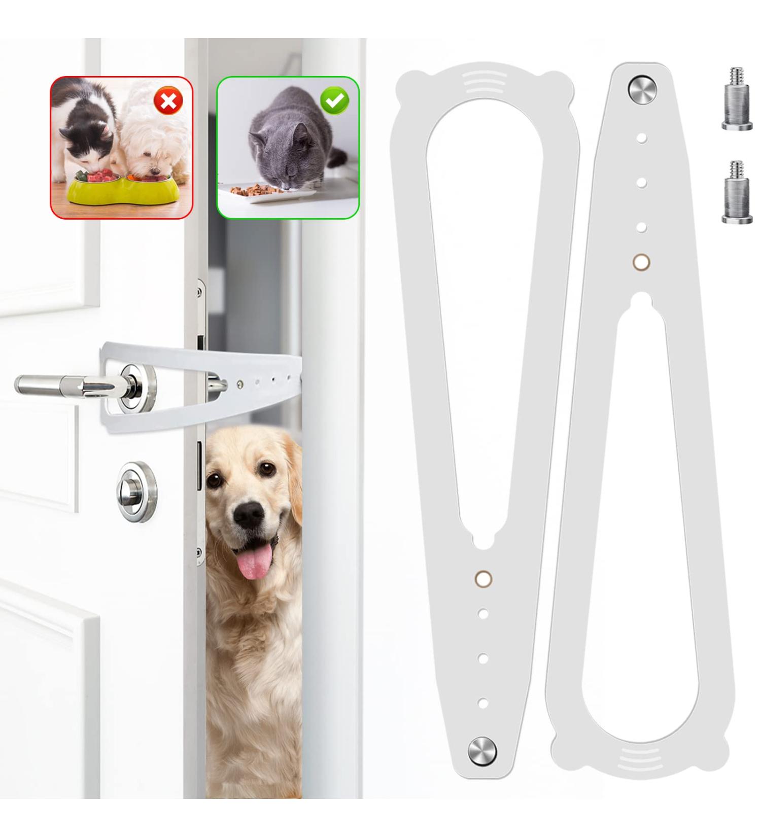 2Pcs Cat Door Holder Latch - Easy Install Flex Strap Alternative for Interior Cat Doors - Keep Dogs Out - No Need for Baby Gate or Pet Door - Litter & Food Access Control - Gold - Buy Online on GoSupps.com