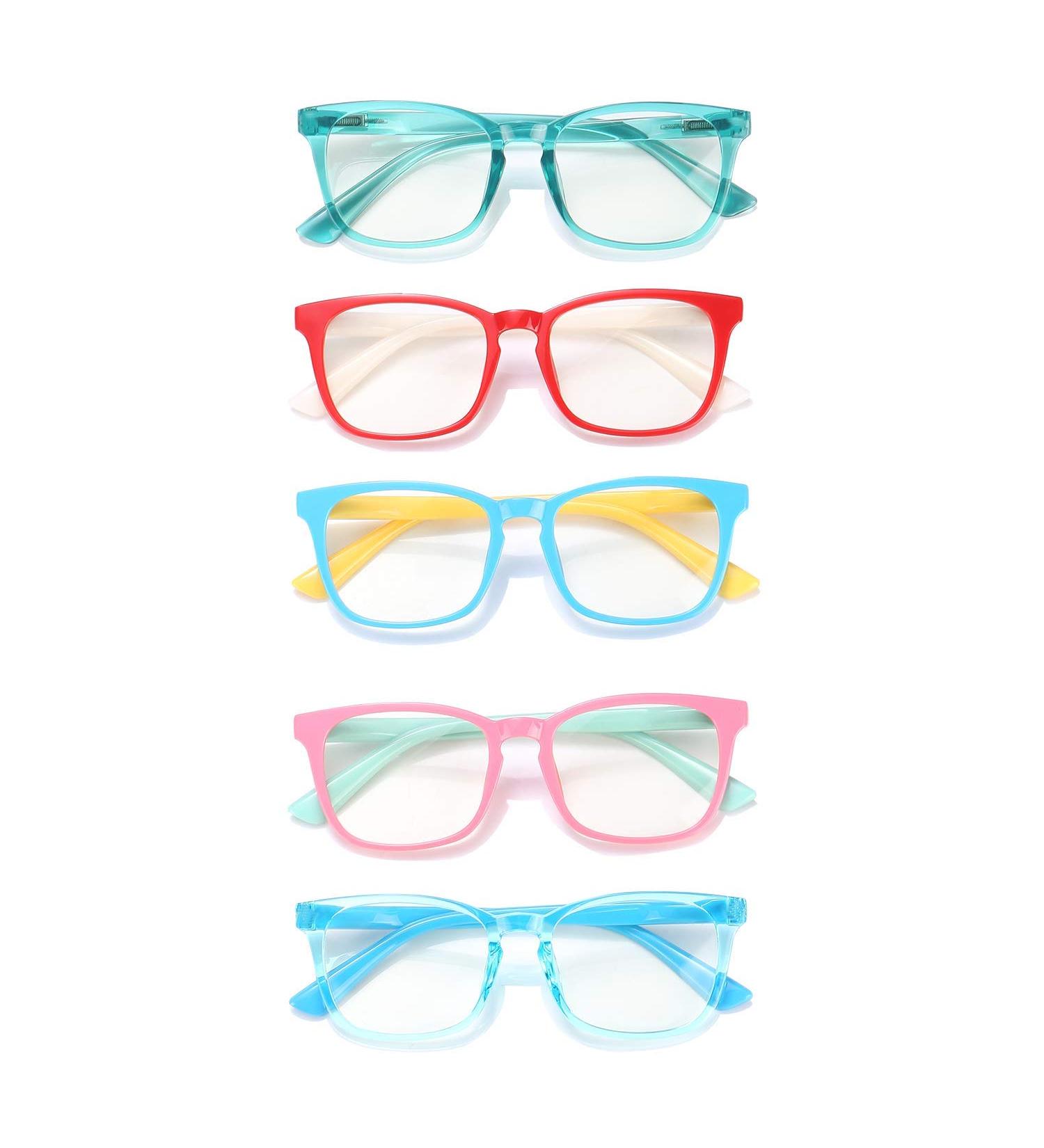 CHEERS DEVICES Blue Light Blocking Glasses for Kids & Teens | Unbreakable Anti-Glare Frames | 5 Pair Mix | Age 8-16 - Buy Online on GoSupps.com