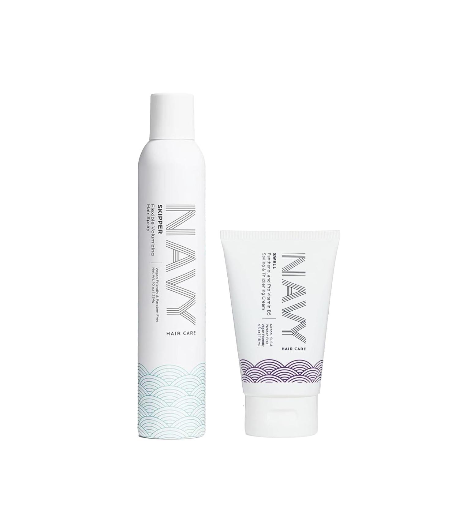 NAVY Swell Hair Styling Cream for Voluminous Looks + Flexible Volumizing and Thickening Hair Spray (118 ml) (10 fl oz) - Buy Online on GoSupps.com