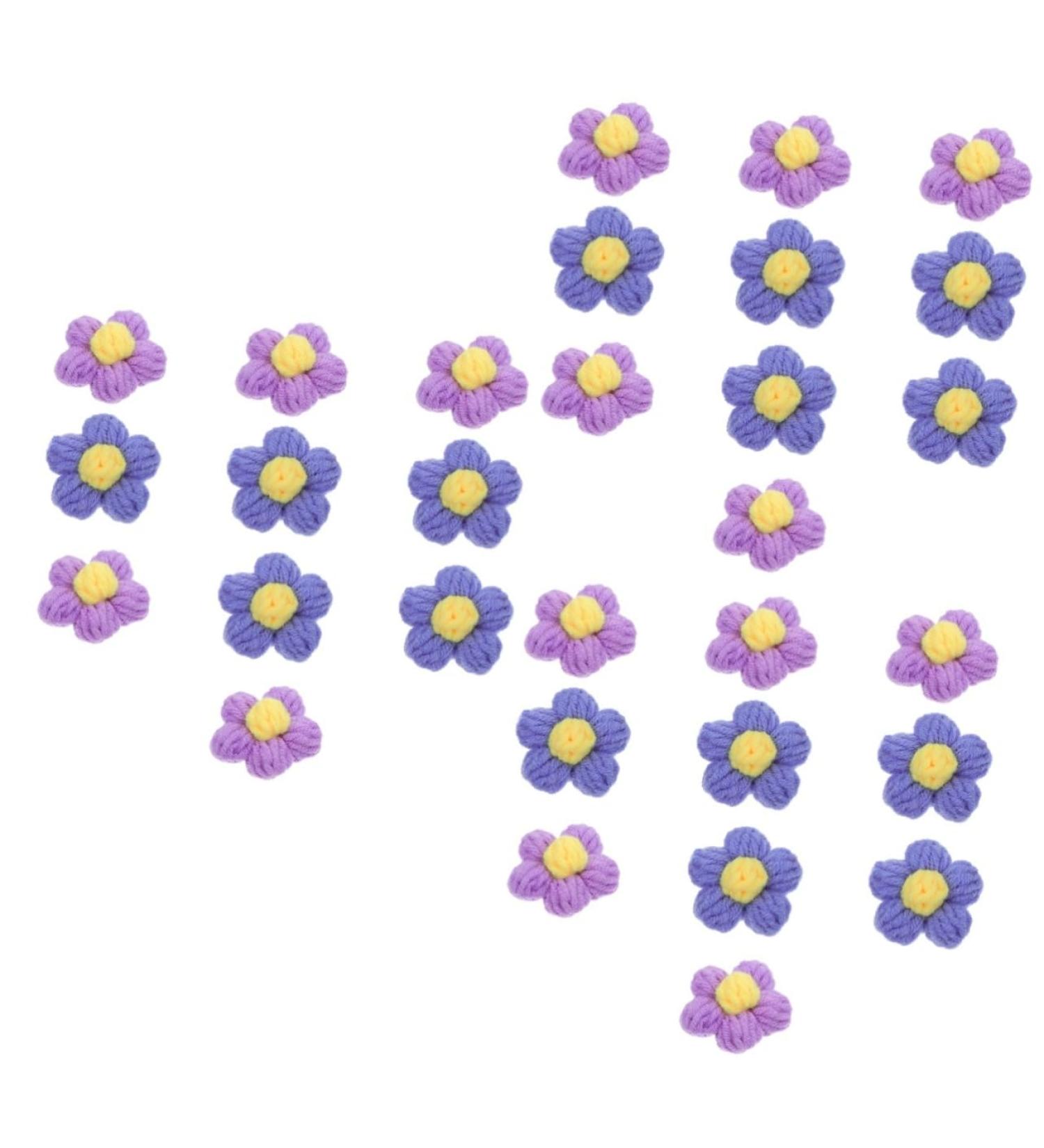 STOBOK 30 Pcs Hairpin Accessories Girls Clothes Crocheted Flowers Diy Headdress Self Made Phone Case Child - Buy Online on GoSupps.com