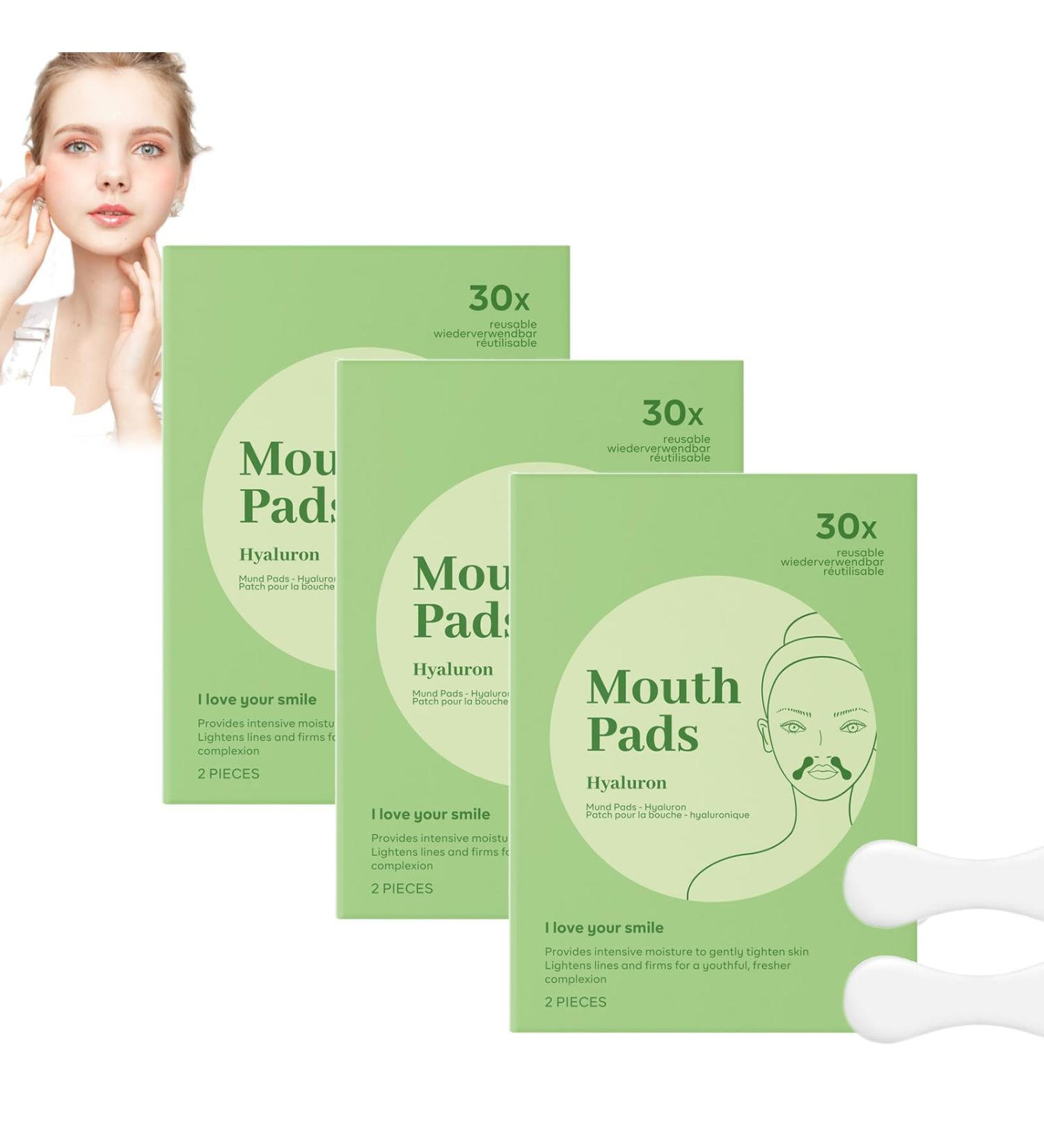 3PC Mouth Wrinkle Patches 3 pieces mouth wrinkle plasters deeply effective moisture care against wrinkles 30 x antiaging plasters facial plasters against upper lip and nasolabial wrinkles for daily skin care - Buy Online on GoSupps.com