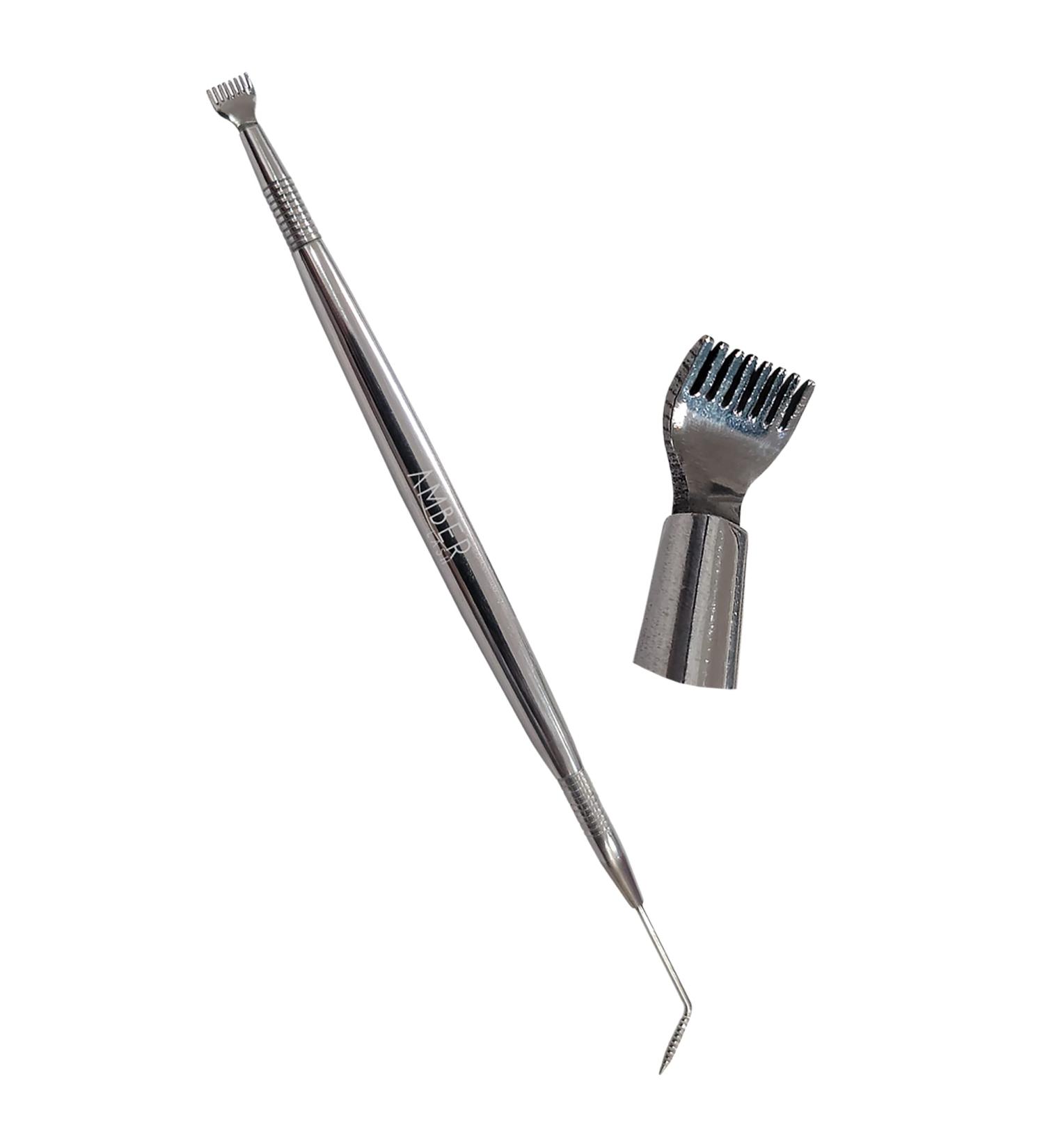 Stainless Steel Amber Lash Lift Perm Tool with Separation Comb Stick - Eyelash Extensions Supplies - Buy Online on GoSupps.com