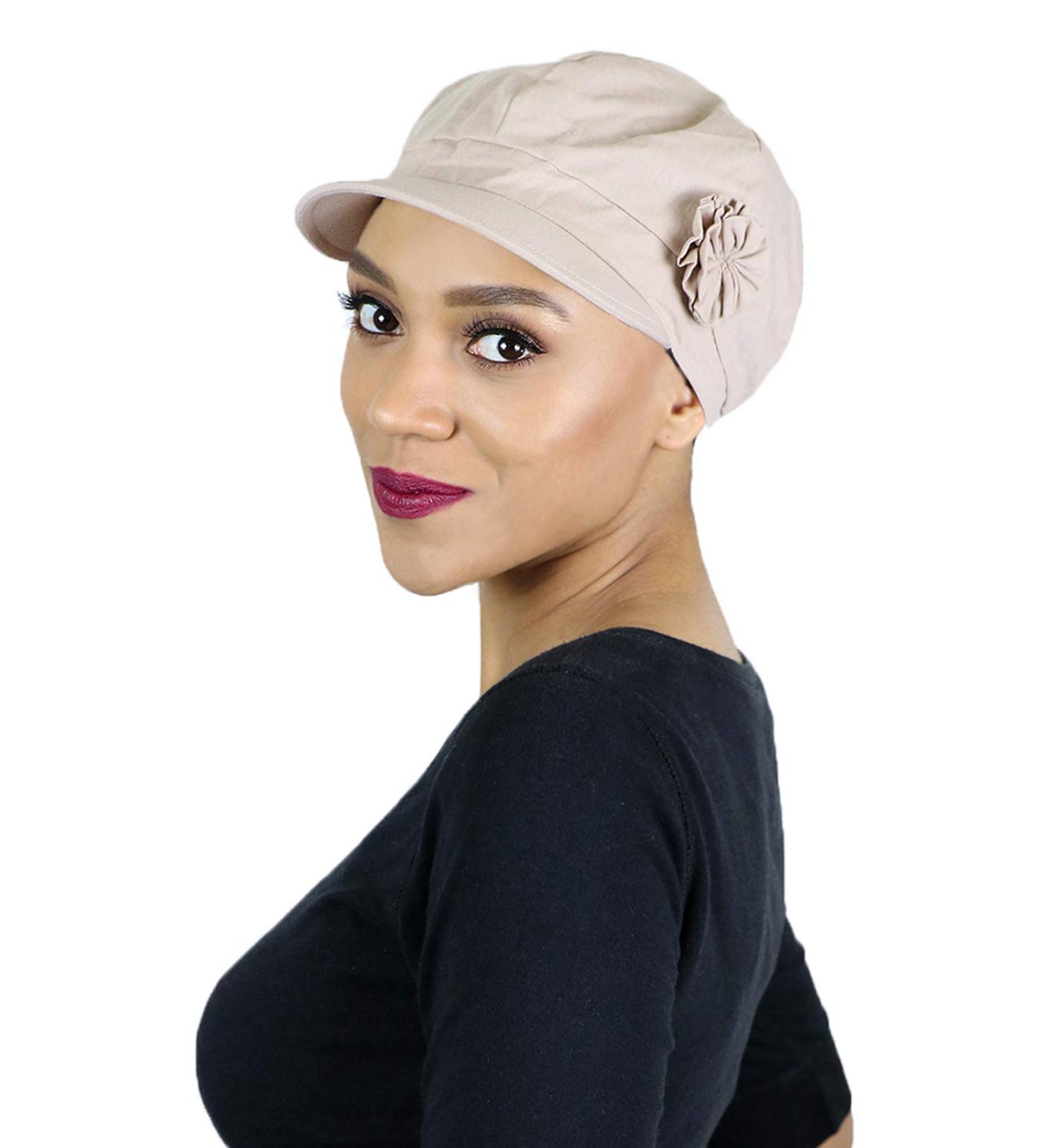 Hats Scarves & More Newsboy Cap for Women Chemo Headwear Cancer Hat 50+ UPF Sun Protection Summer Brighton Beige