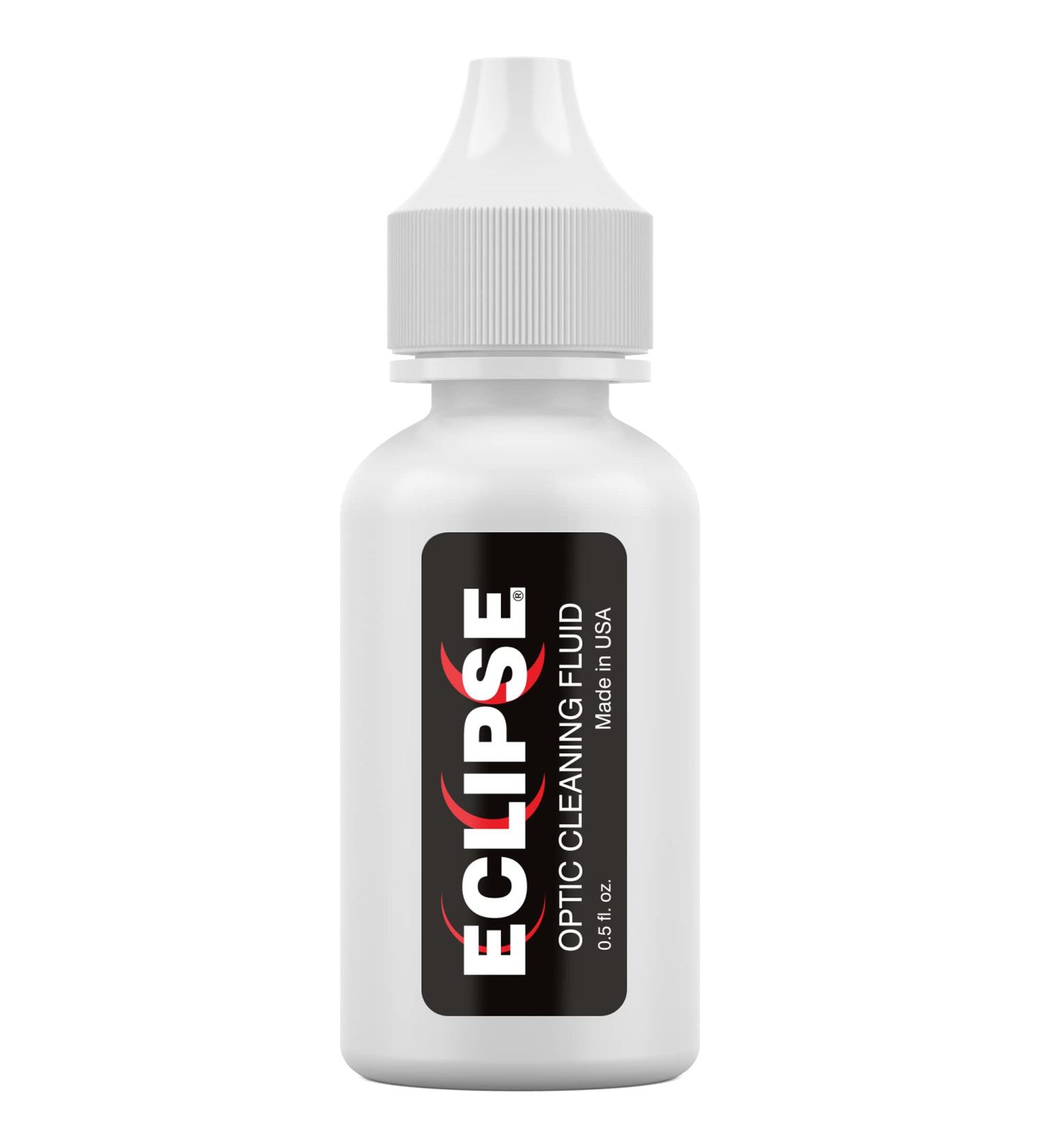 Eclipse Optic Cleaning Solution 15ml - Camera Lens and Sensor Cleaner Fluid - Compatible with All Cameras and Binoculars - Dropper Tip - 0.5oz - Buy Online on GoSupps.com