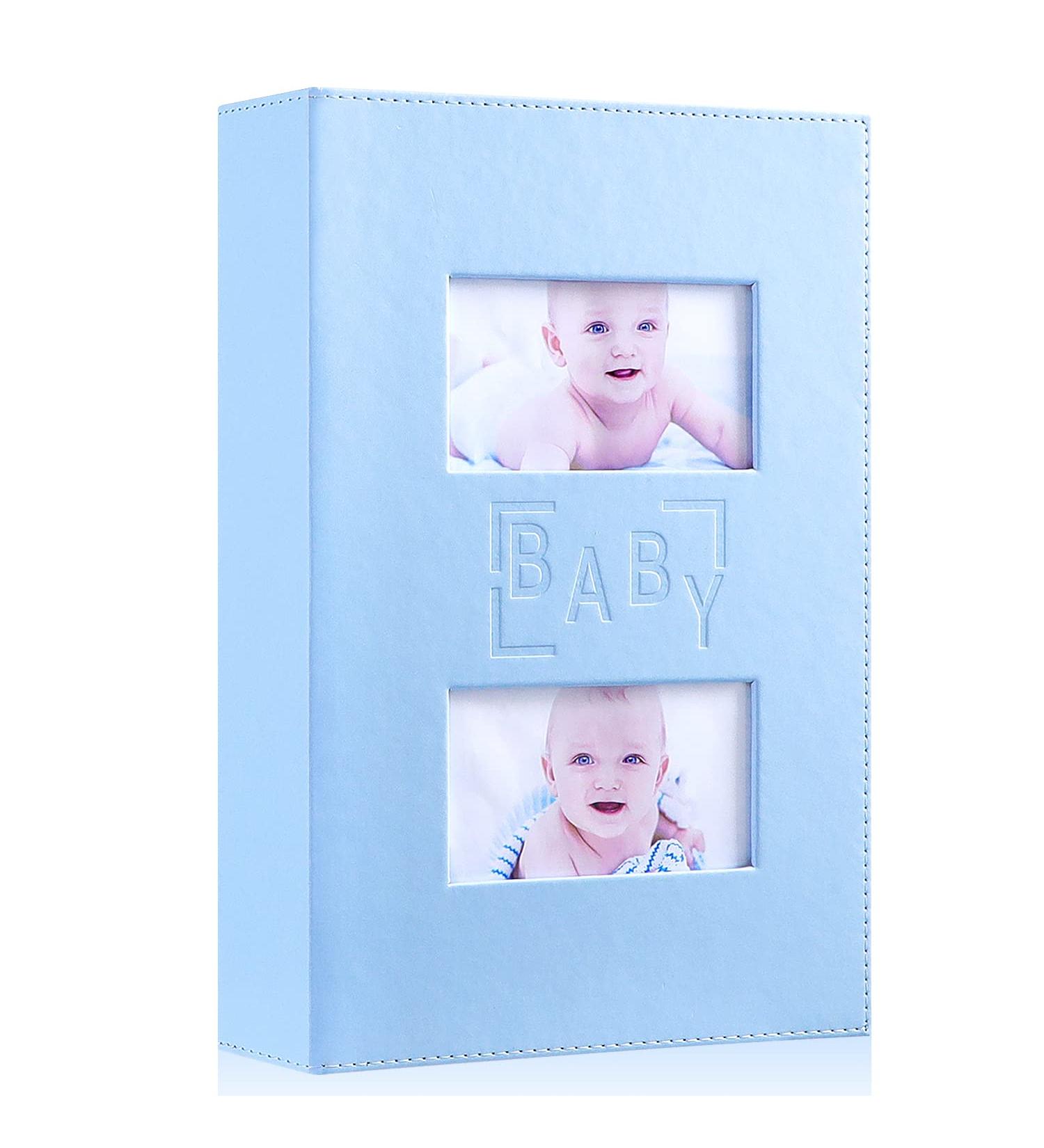 Benjia Baby Boy 6x4 Leather Photo Album - Holds 300 10x15cm Landscape Photos, Blue - 300 Pockets - Buy Online on GoSupps.com