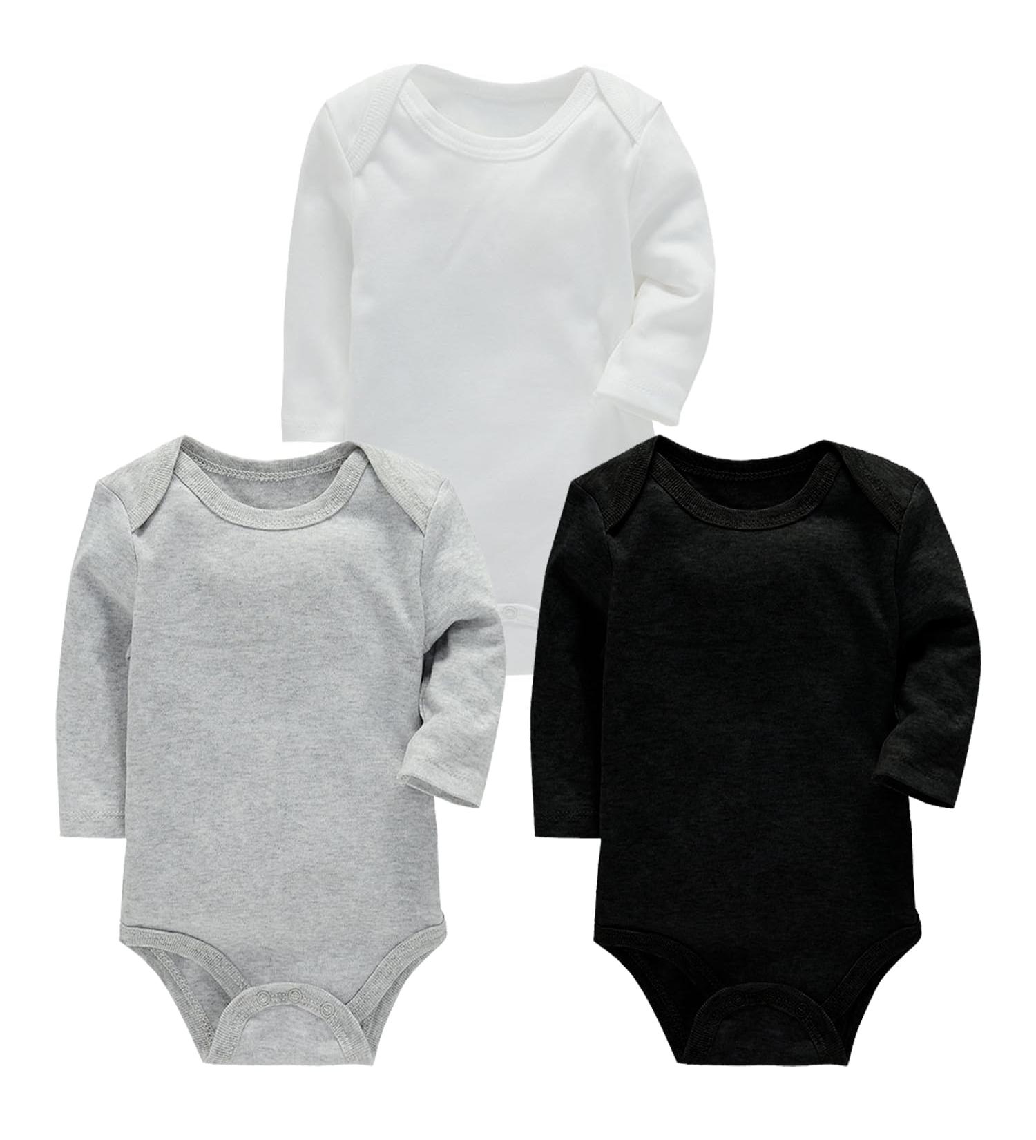 Bestele Baby Bodysuits Set - Short Sleeve Cotton Onesies for Newborn Boys and Girls - 3 Pack Undershirt Coveralls for Infant 0-3 Months - Buy Online on GoSupps.com