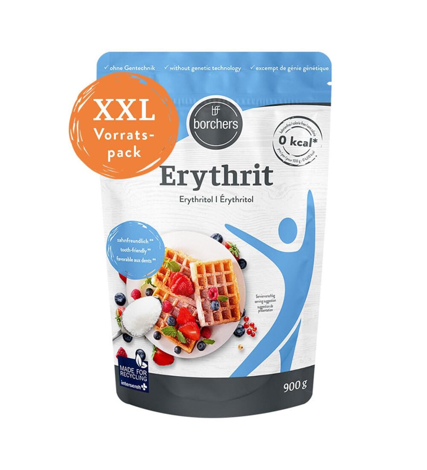 borchers Erythritol | 900g bag | Sugar alternative | Sugar substitute | Sweetener | Sugar-free | Calorie-free | 0.9kg